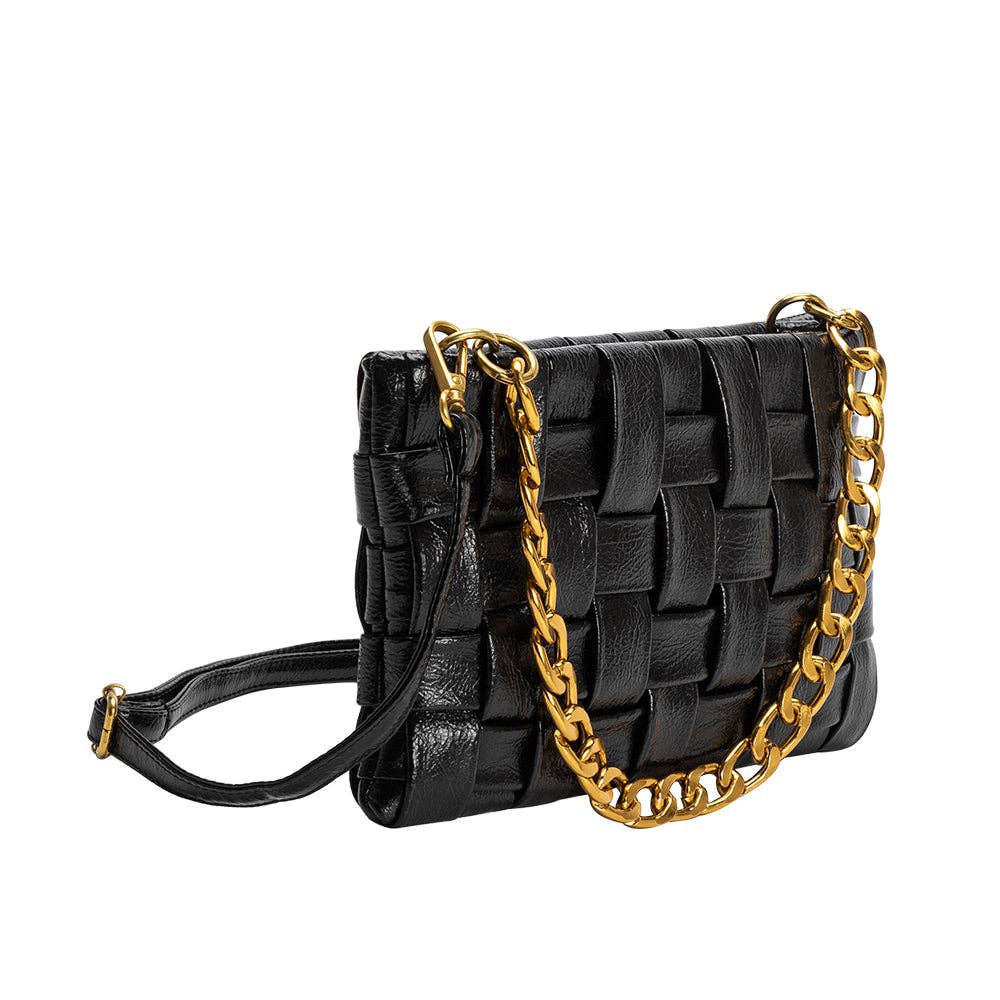 Melie Bianco - Mimie Black Recycled Vegan Crossbody Bag