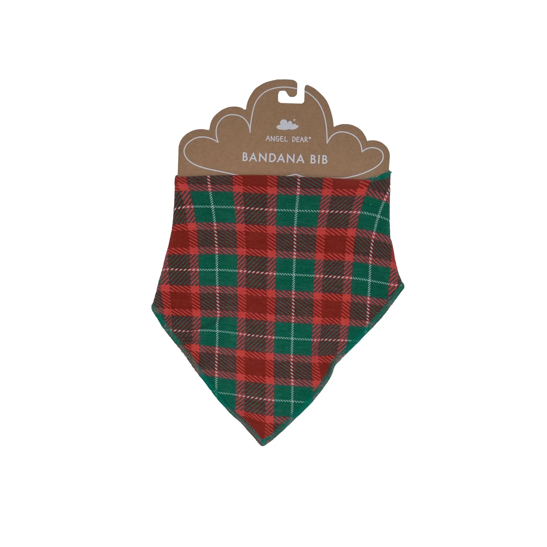 BAMBOO BANDANA BIB - HOLIDAY PLAID