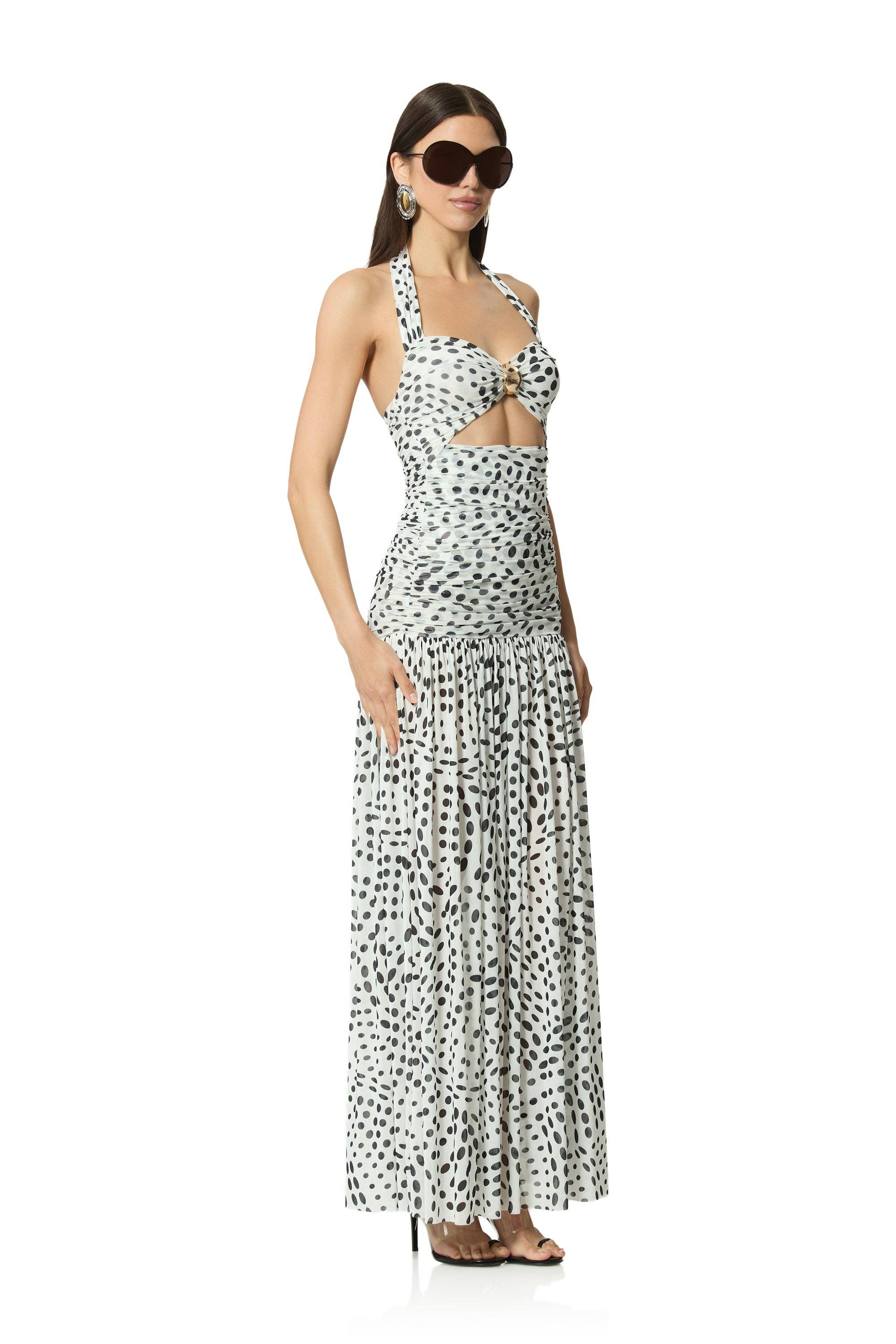 AFRM - Blane Dress - Noir Swirl Dot