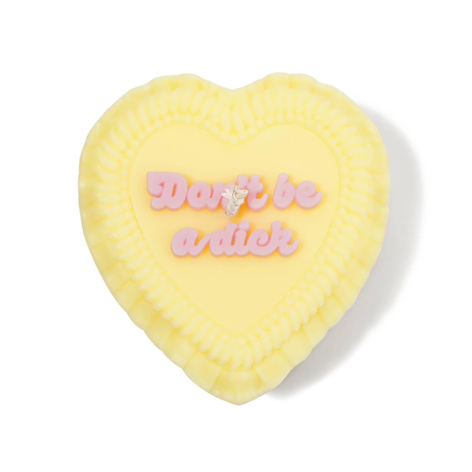 FUN CLUB - Don't Be A Dick Heart Candle (funny, kitsch, gift)