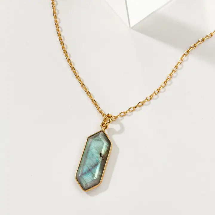 Intuition Long Necklace- Labradorite