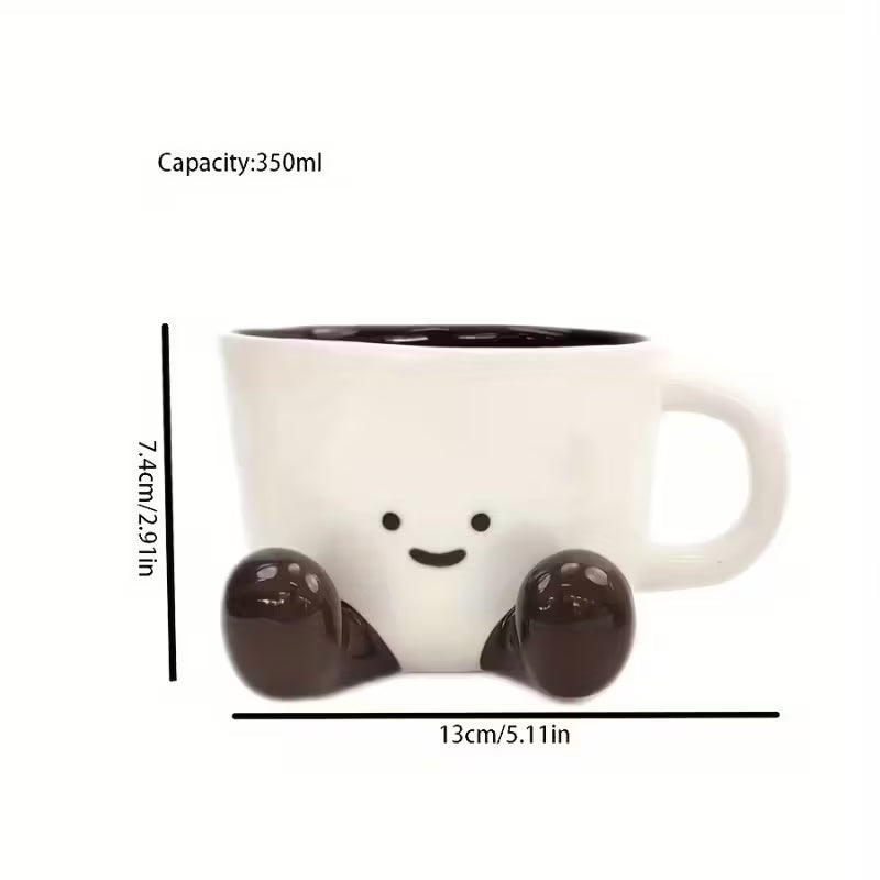 Cute Ceramic Mug with Playful Feet