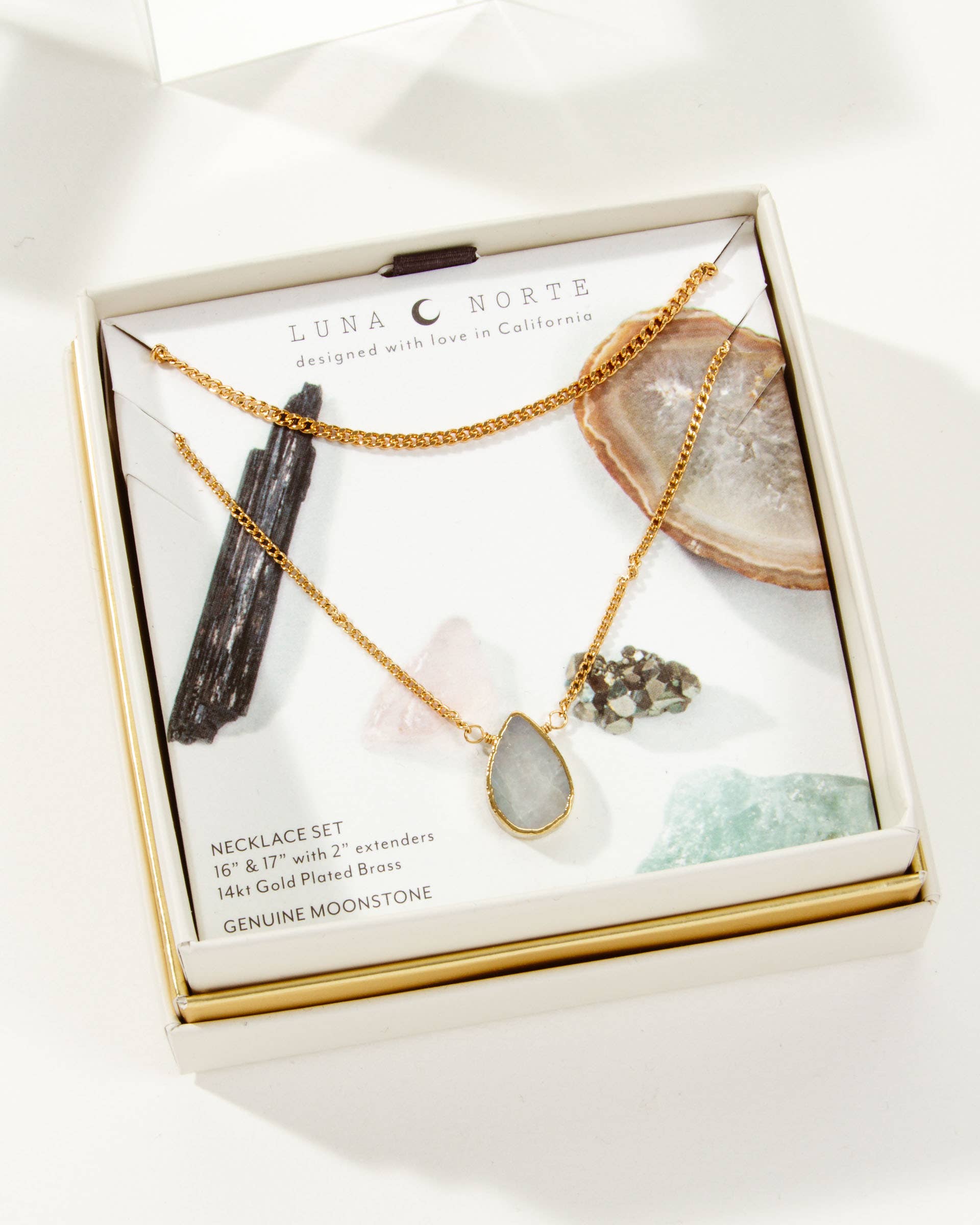 Luna Norte - Daily Necklace Set - Moonstone