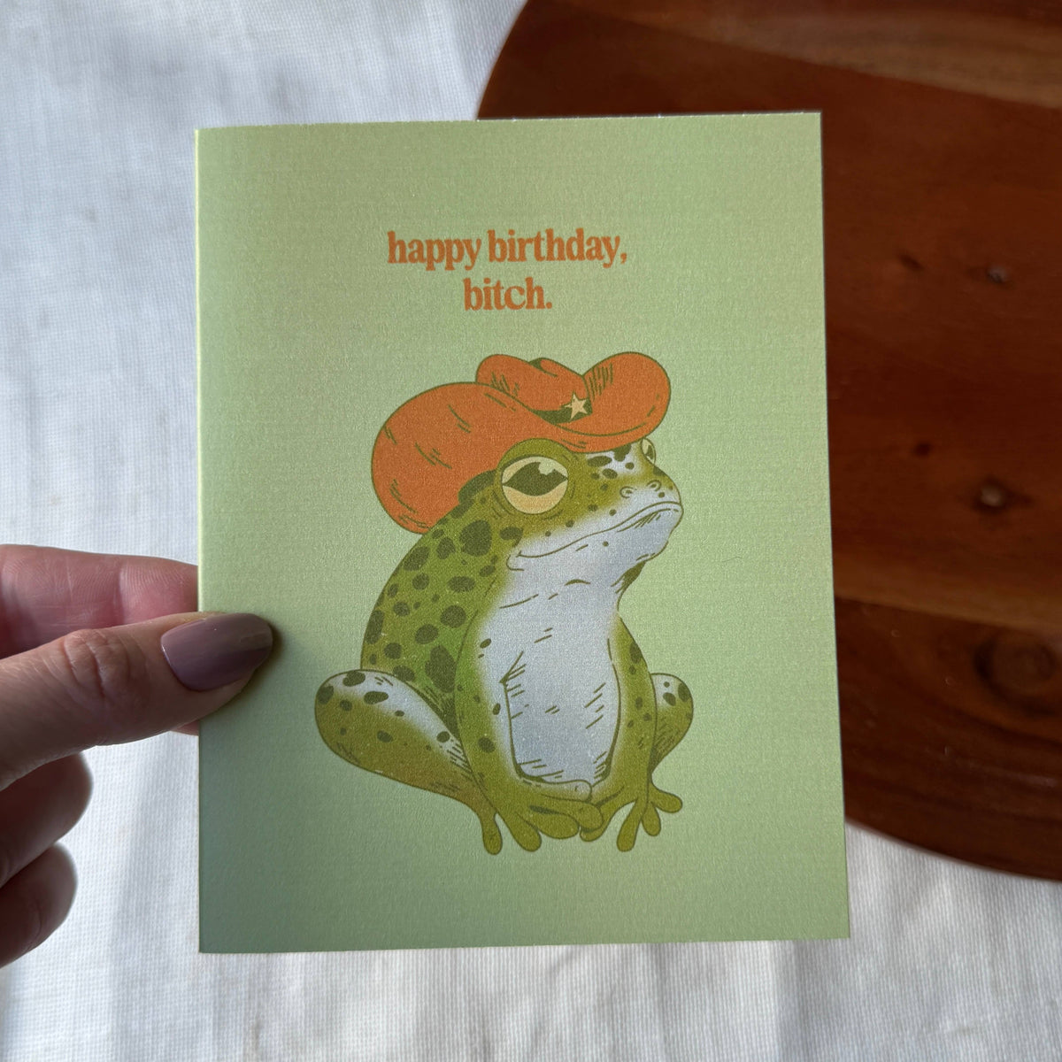 Big Moods - "Happy birthday, bitch" Cowboy Frog Birthday Card