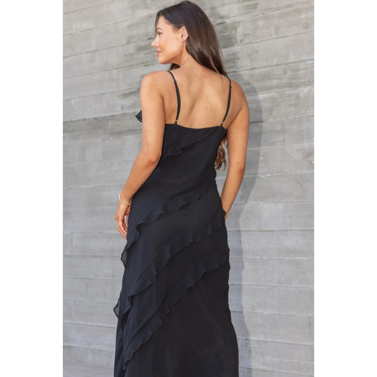 Azure Ruffle Chiffon