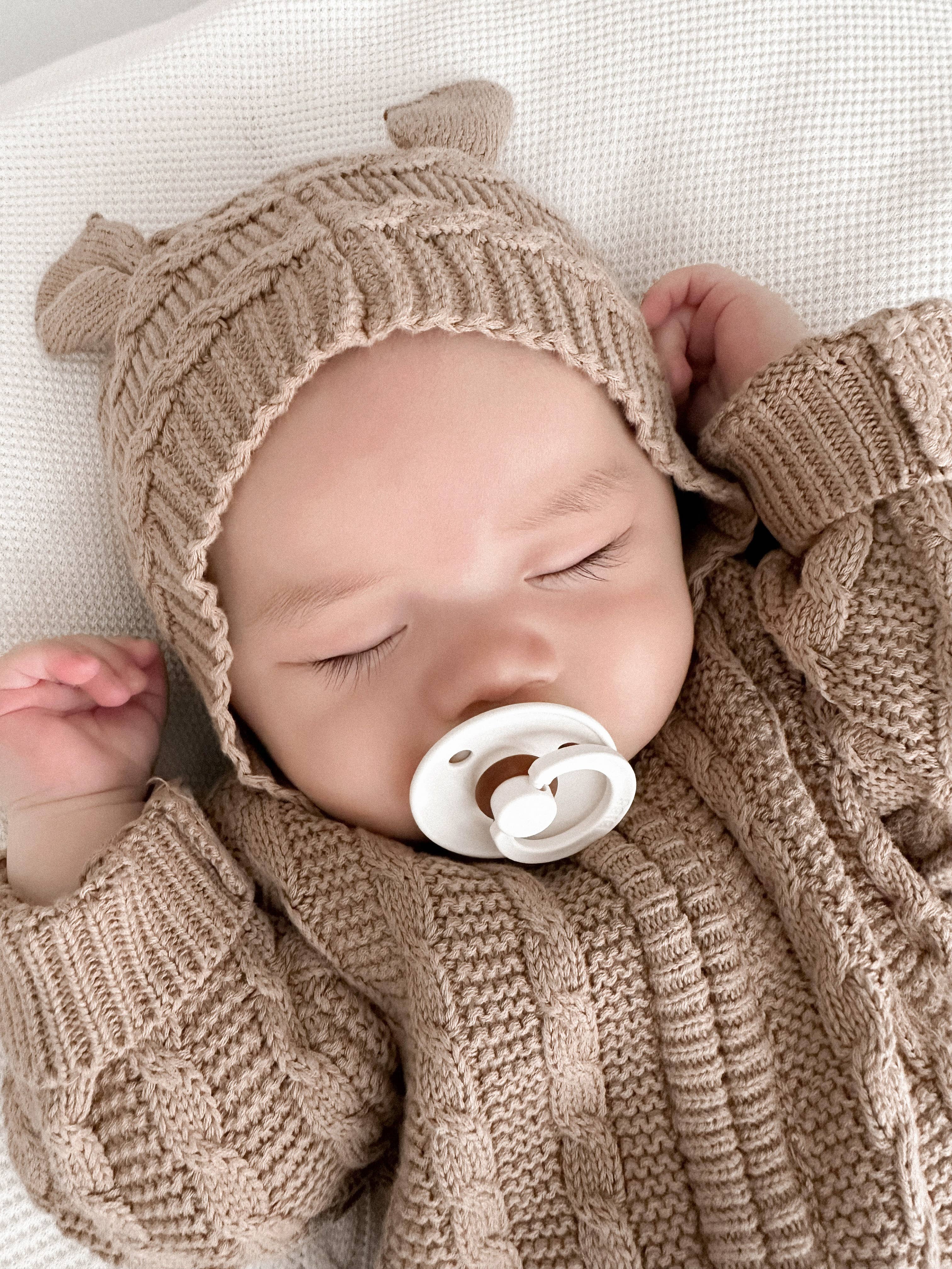 Luna + Luca - Luna + Luca Baby Bear Jumpsuit - Acorn