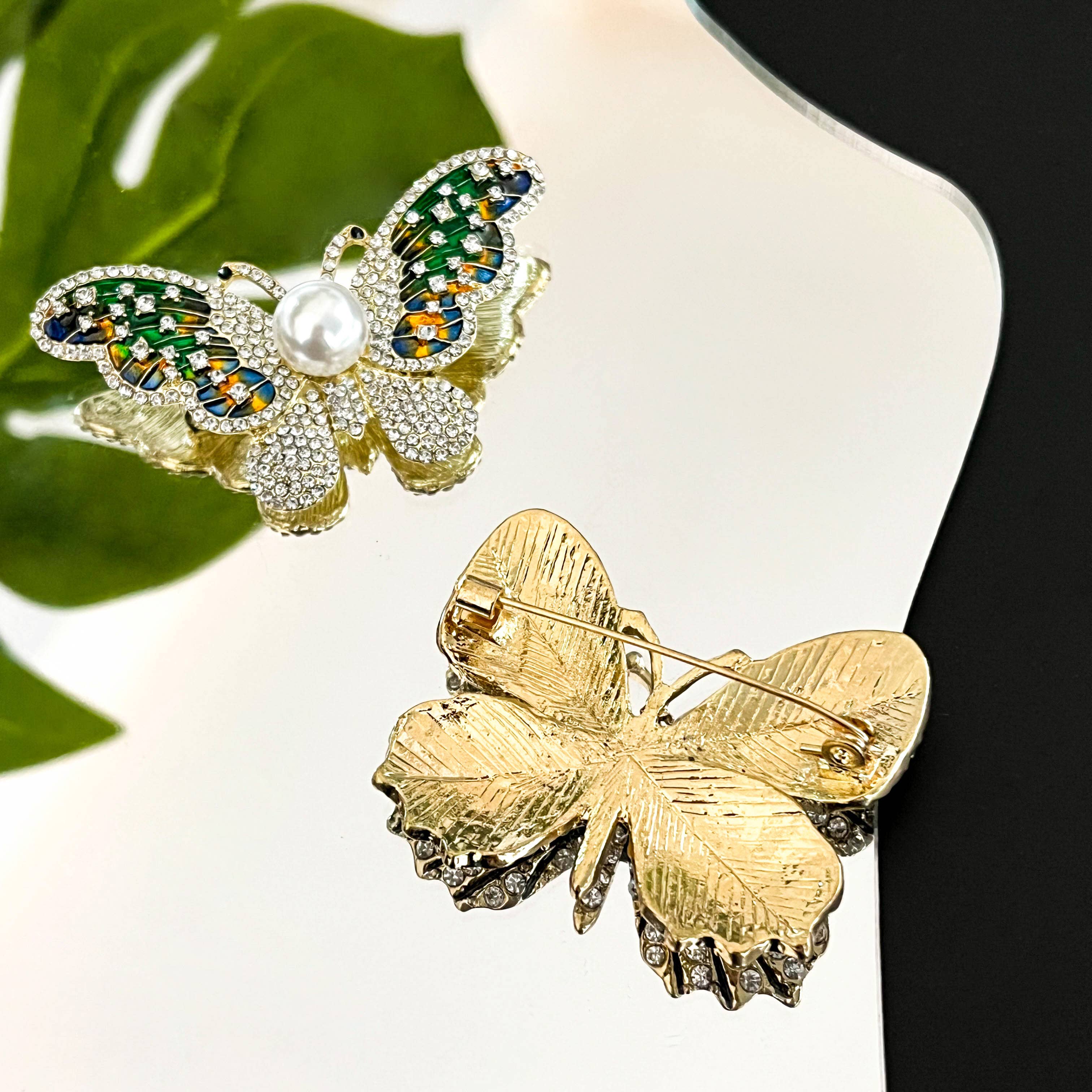 SoapElenGlen - Luxury Butterfly Brooch, Elegant Statement Pin