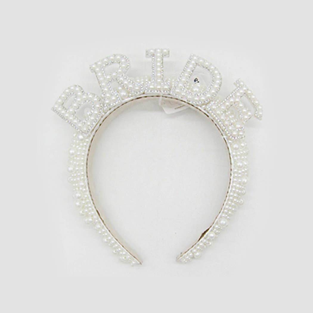 Fashion City - Bride Sign Pearl Embellished Headband