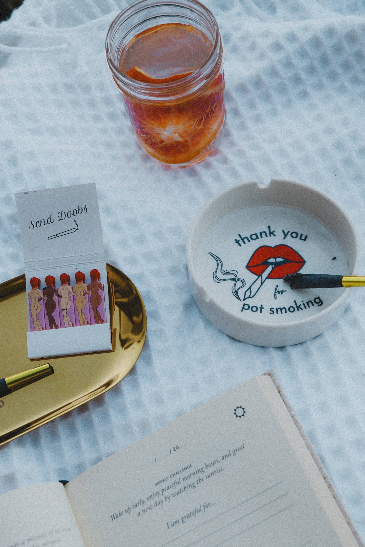 Rogue Paq - Porcelain Ashtray: Thank You for P0t Smoking
