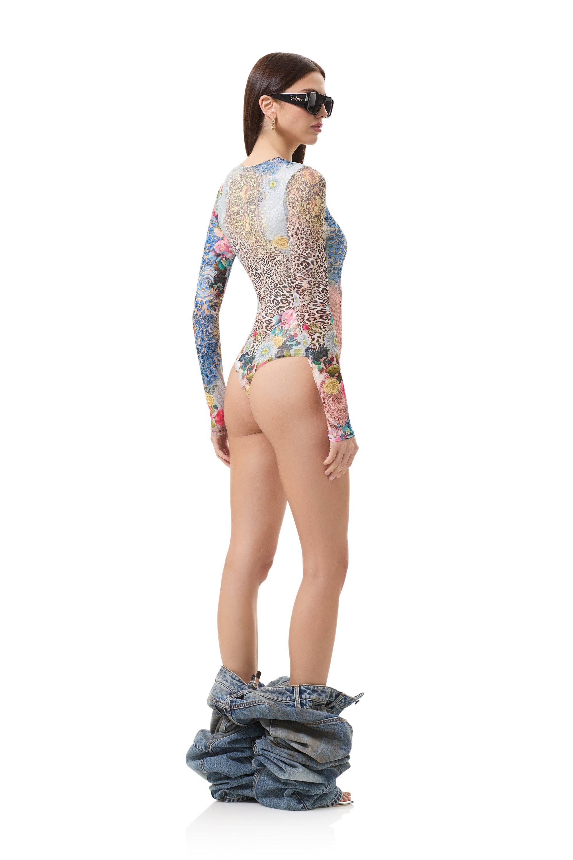 AFRM - Eaton Bodysuit - Iris Patchwork