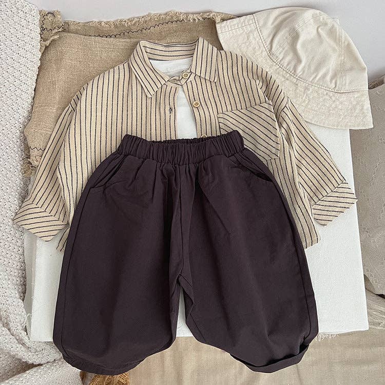 Baby Simply Style Solid Color Loose Spring Pants