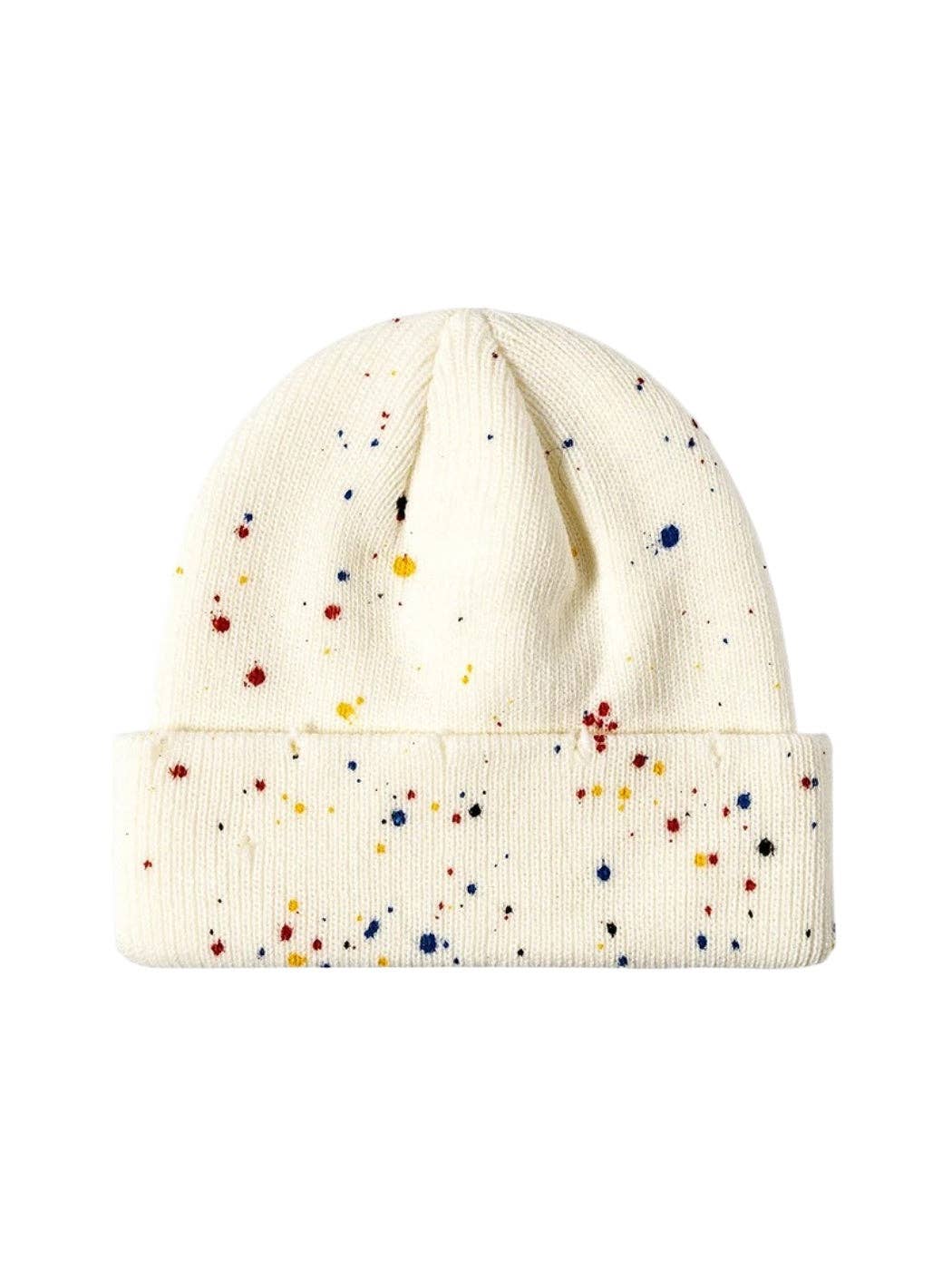 Funkyrel® Atzbranding Limited - Haila - Paint Splatter Cuffed Knit Beanie