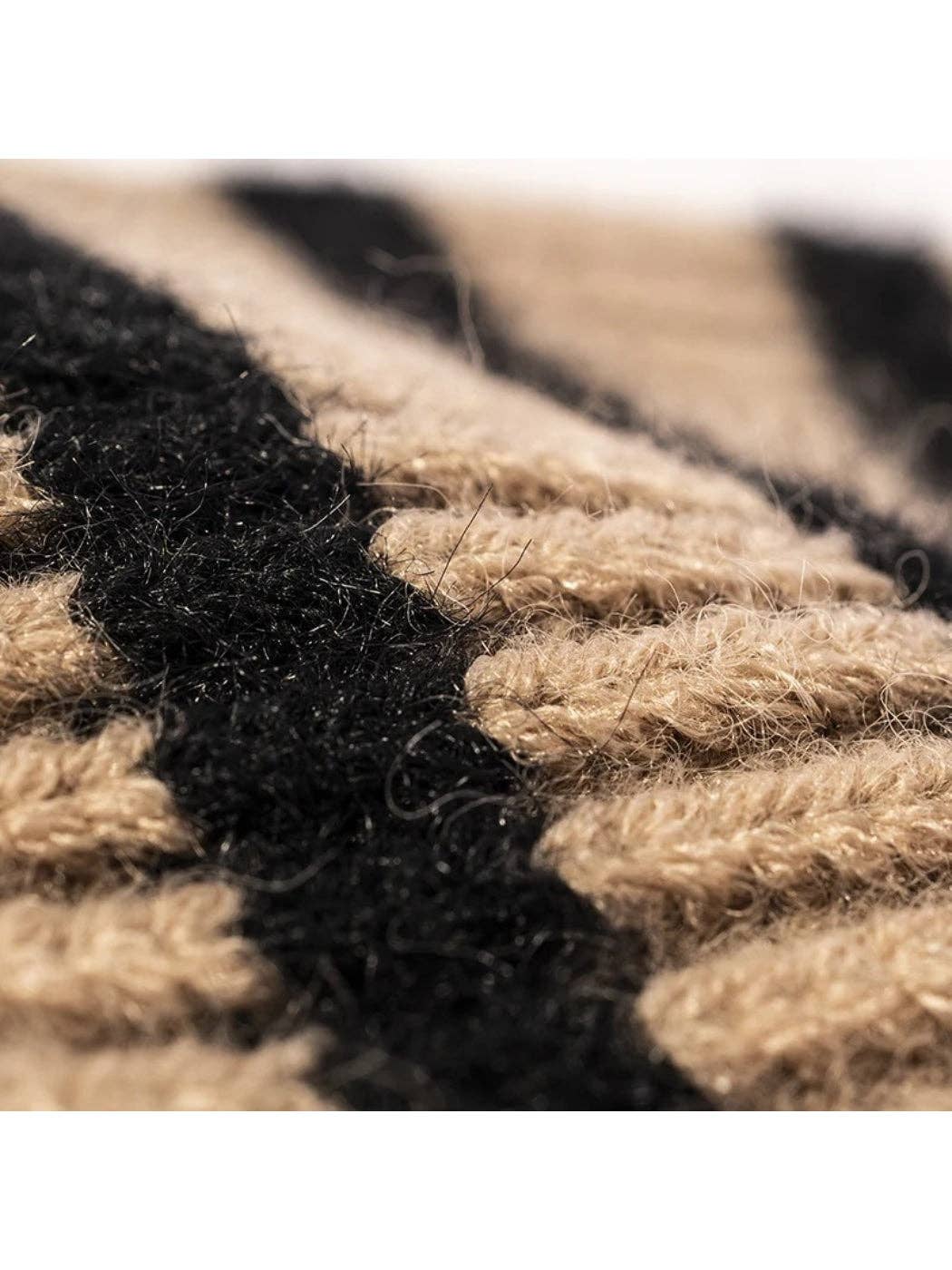 Funkyrel® Atzbranding Limited - Haila - Striped Roll-Edge Knit Beanie