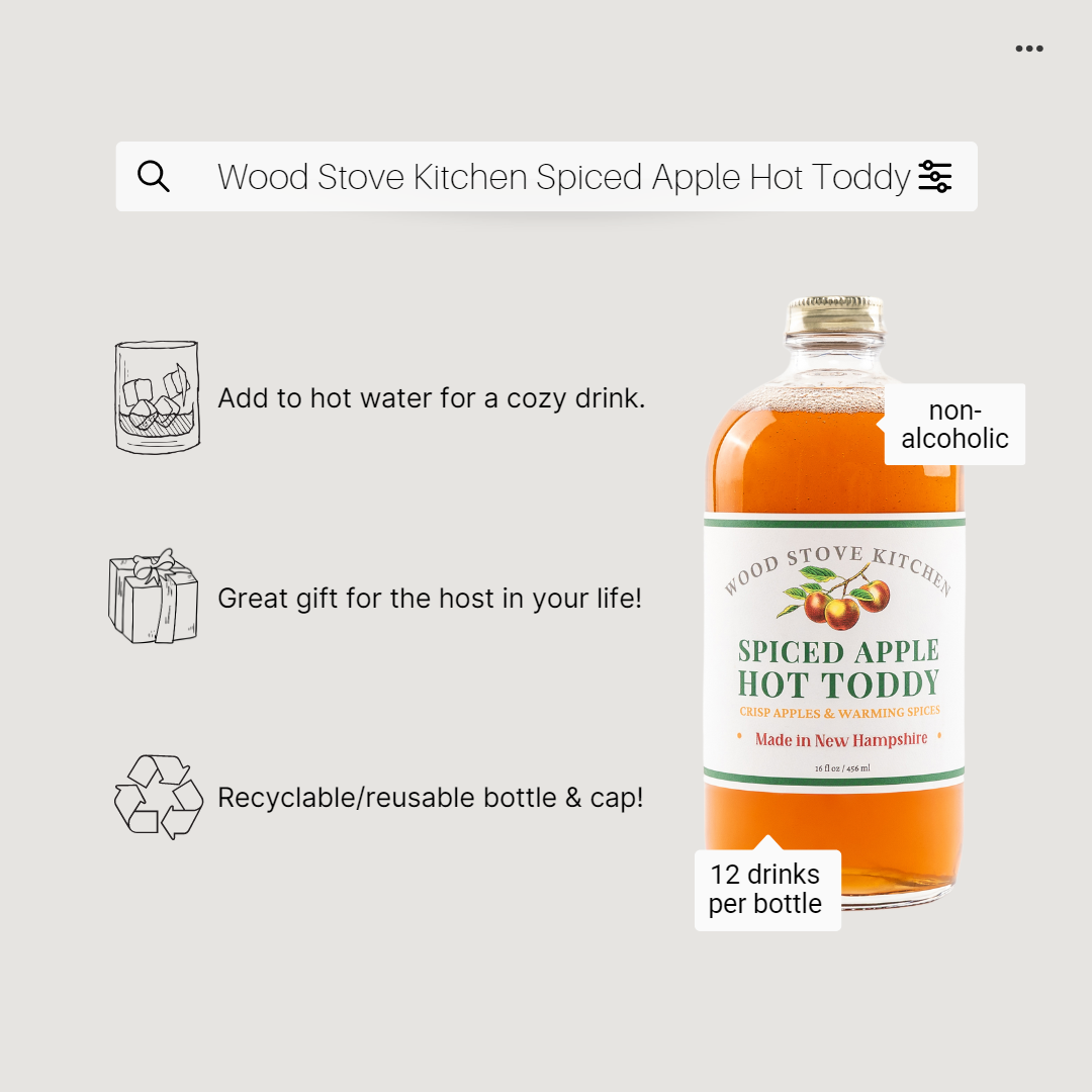 Wood Stove Kitchen - Spiced Apple Hot Toddy, 16 fl oz - Cocktail Mixer and Mockta