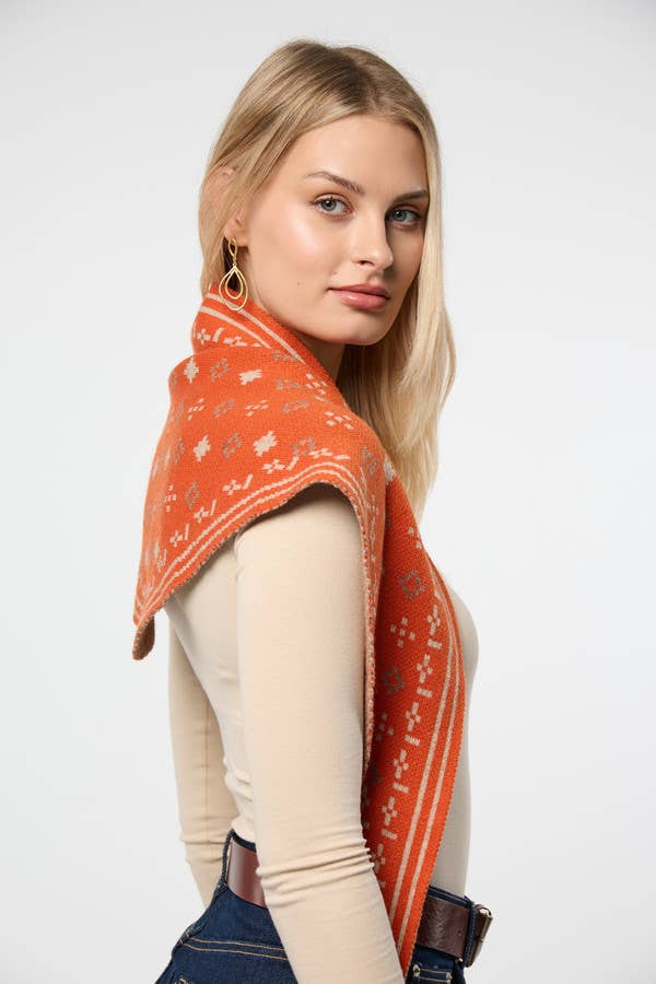 SAACHI - Foulard Knit Triangle Scarf