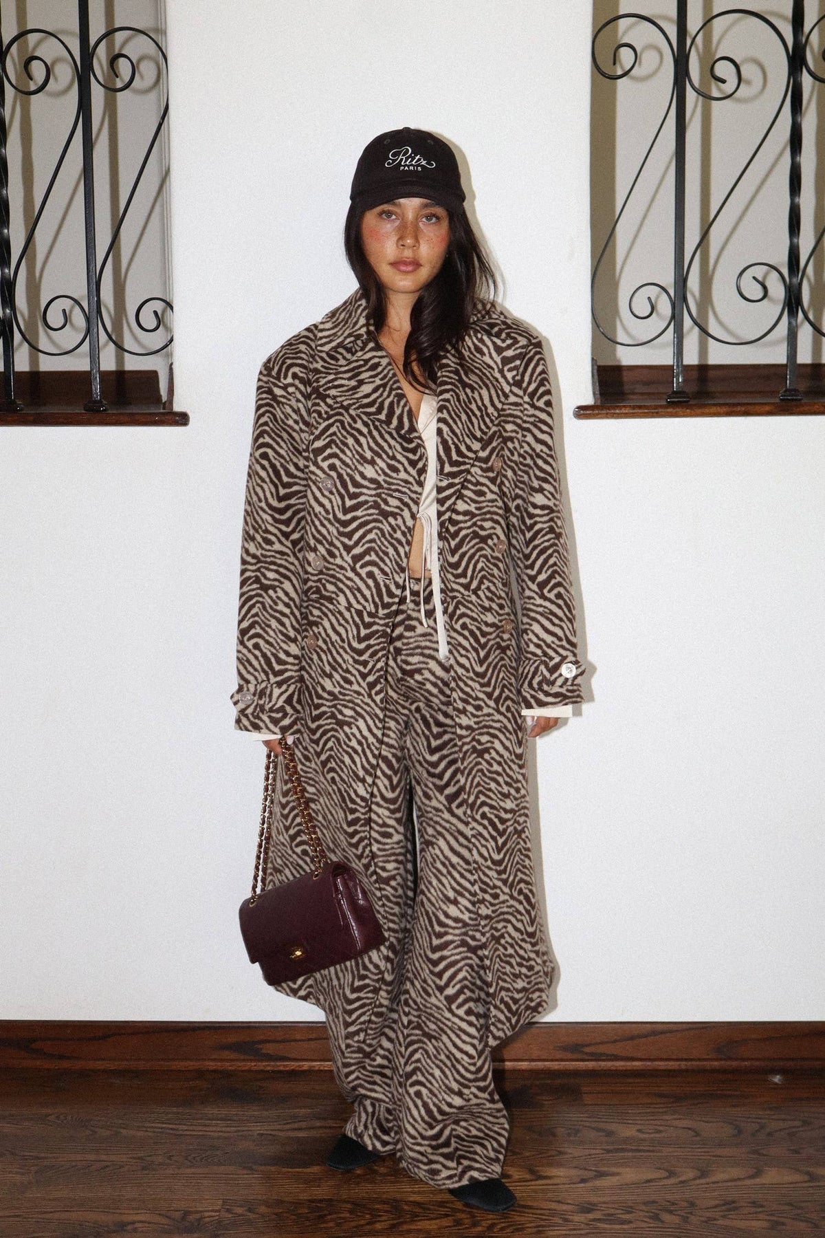 Bailey Rose - Zebra Trench Coat