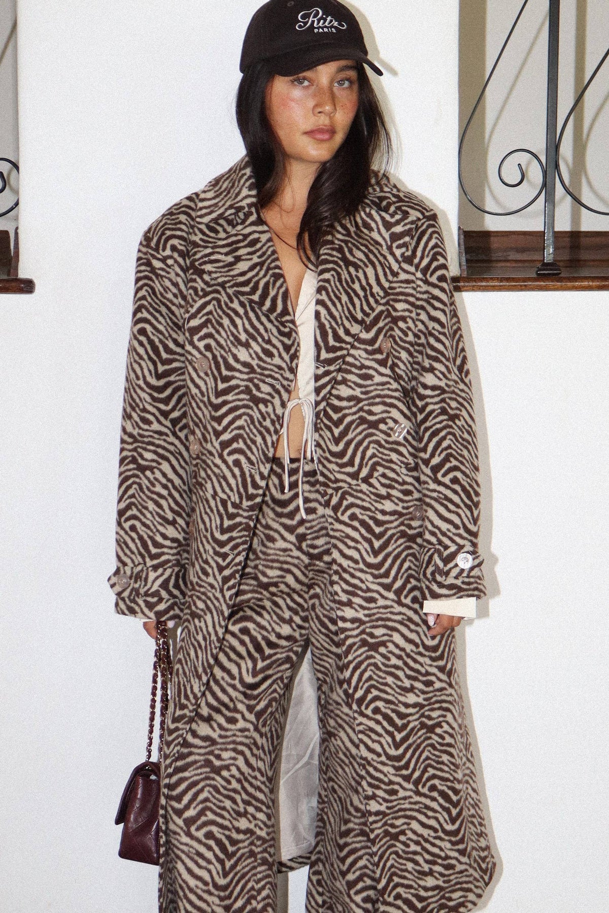 Bailey Rose - Zebra Trench Coat