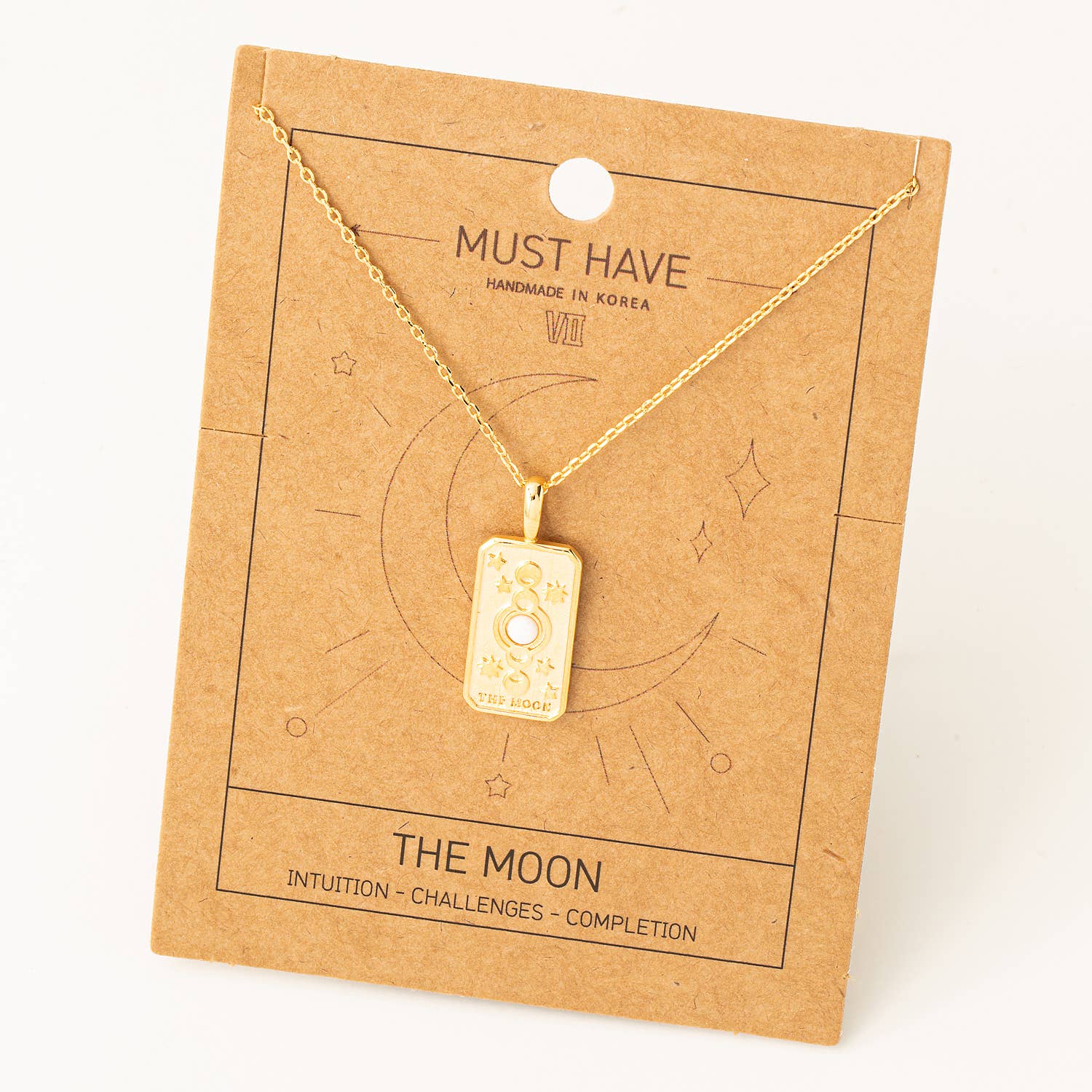 The Moon Tarot Card Pendant Necklace