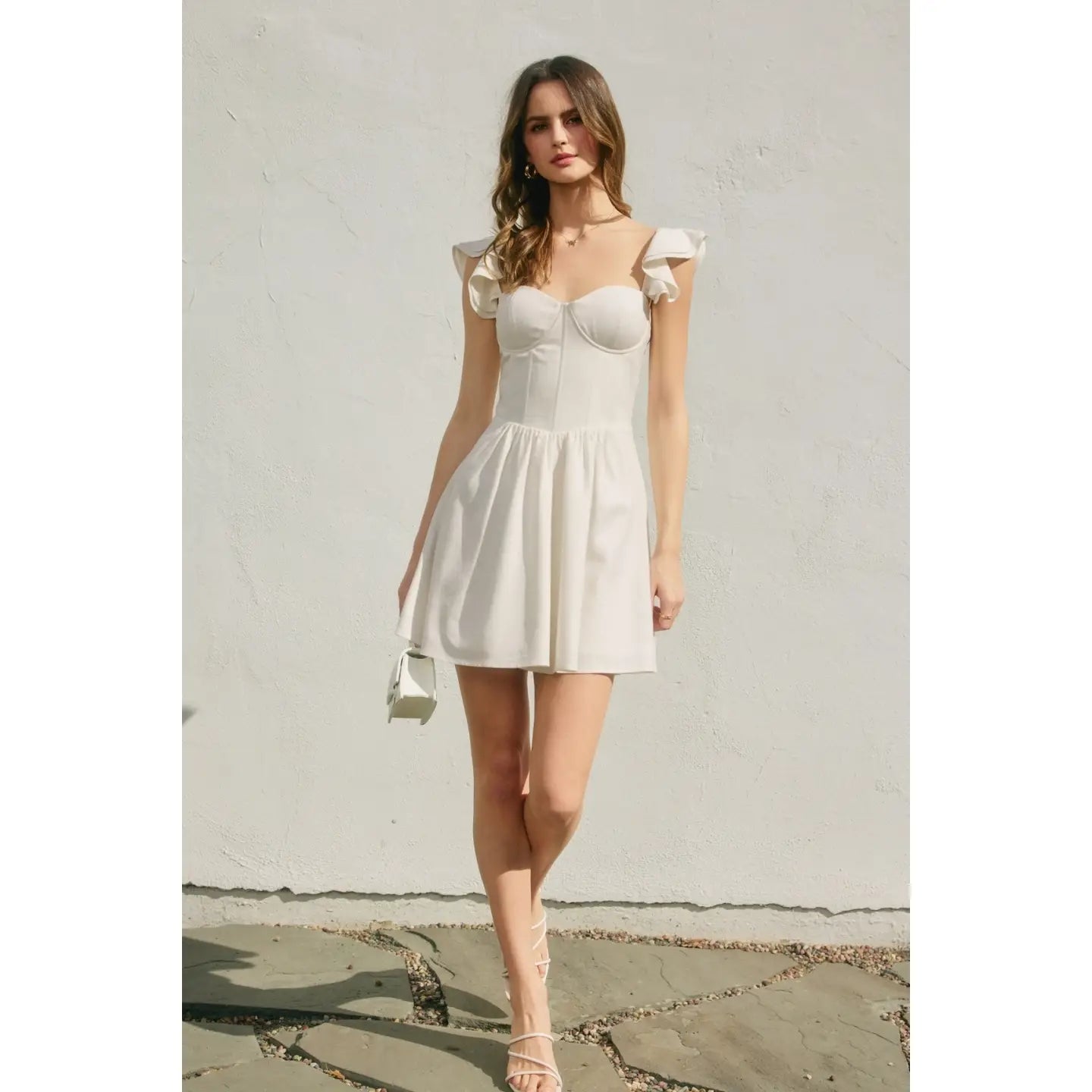 Heaven Sent Corset Flutter Mini Dress