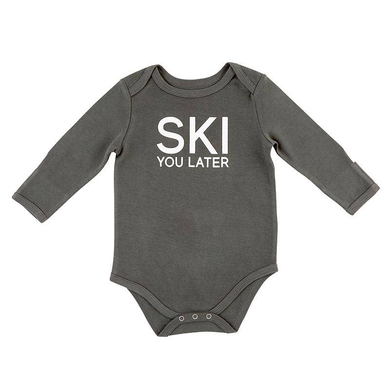 Stephan Baby by Creative Brands - Winter Wonderland LS Snapshirt-Ski You Later