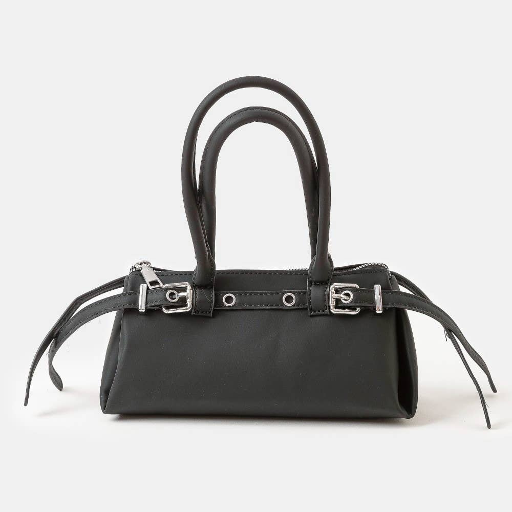 Leather Belt Decor Hand Bag