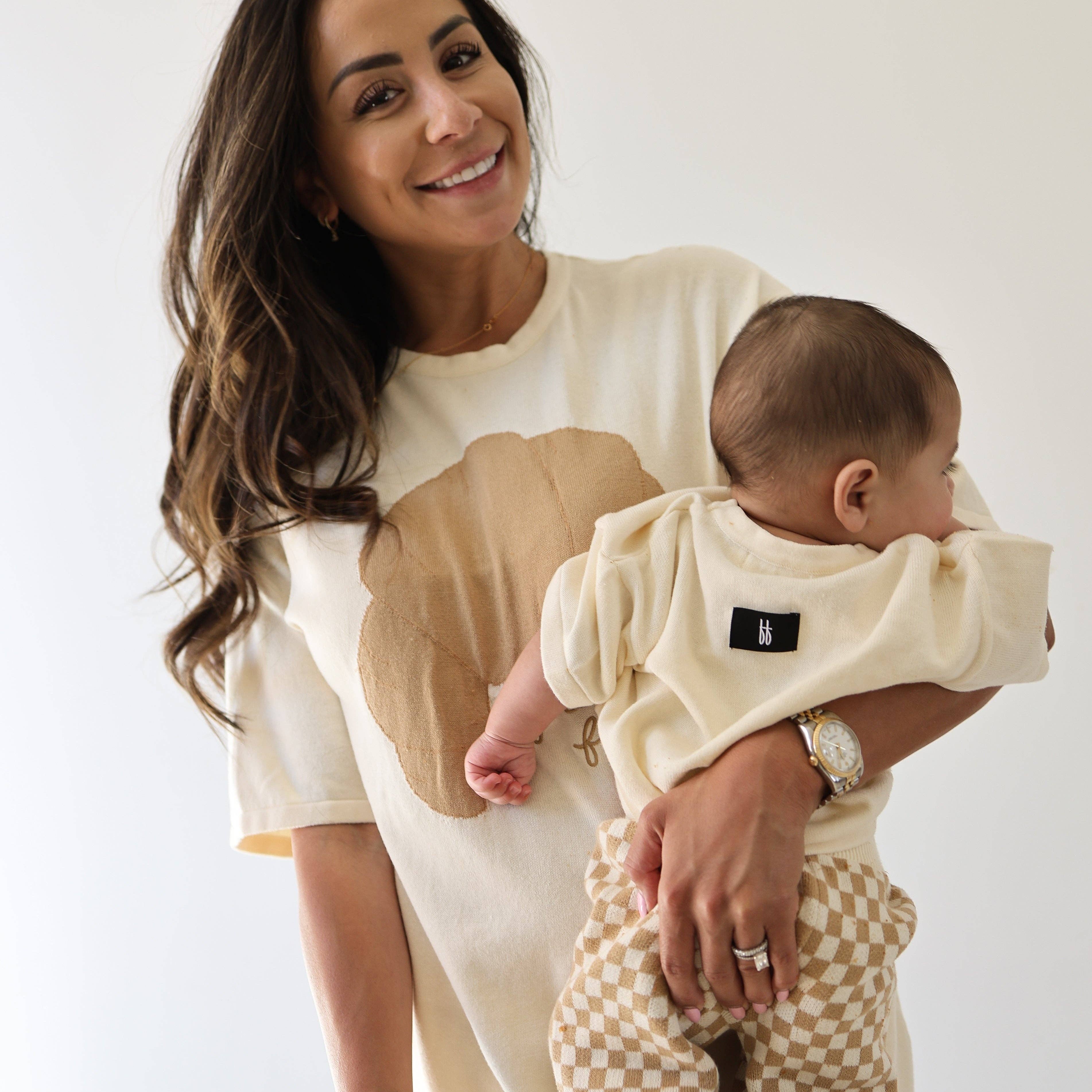 Forever French Baby - Knit Pant Set | Croissants