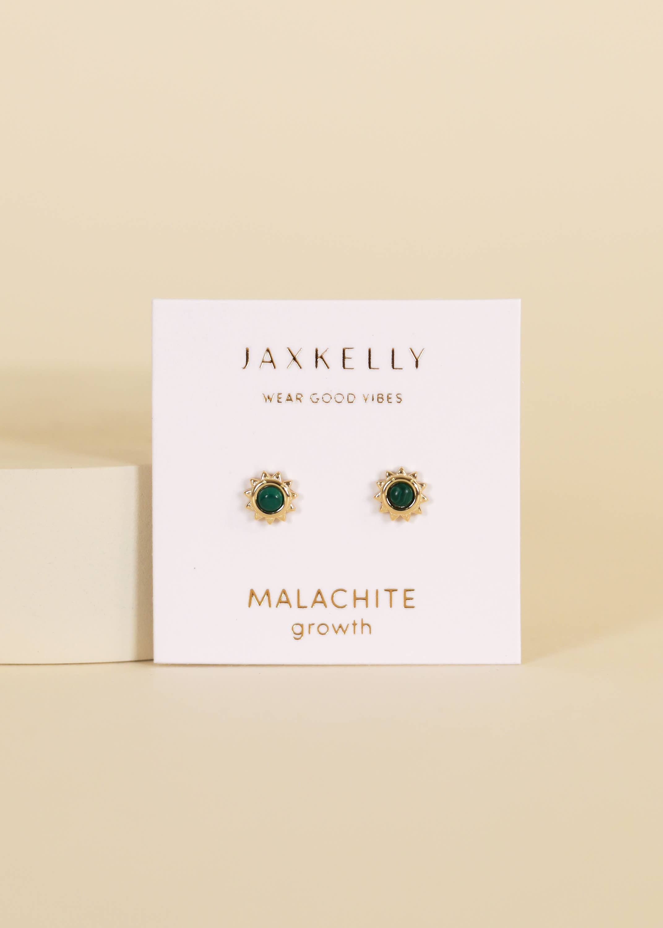 JaxKelly - Sun Stud - Malachite - Earring