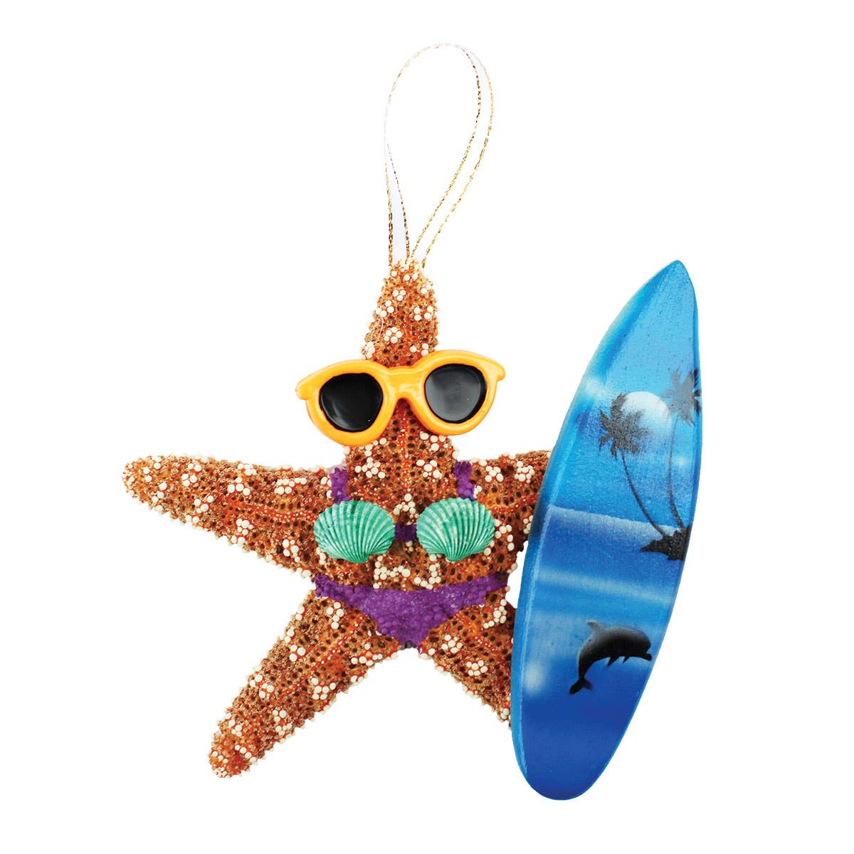 California Seashell Company - Surfer Girl Sugar Starfish Ornament