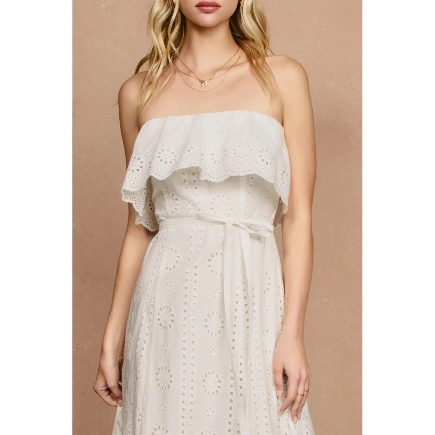 Stolen Moments Foldrover Strapless Maxi Dress