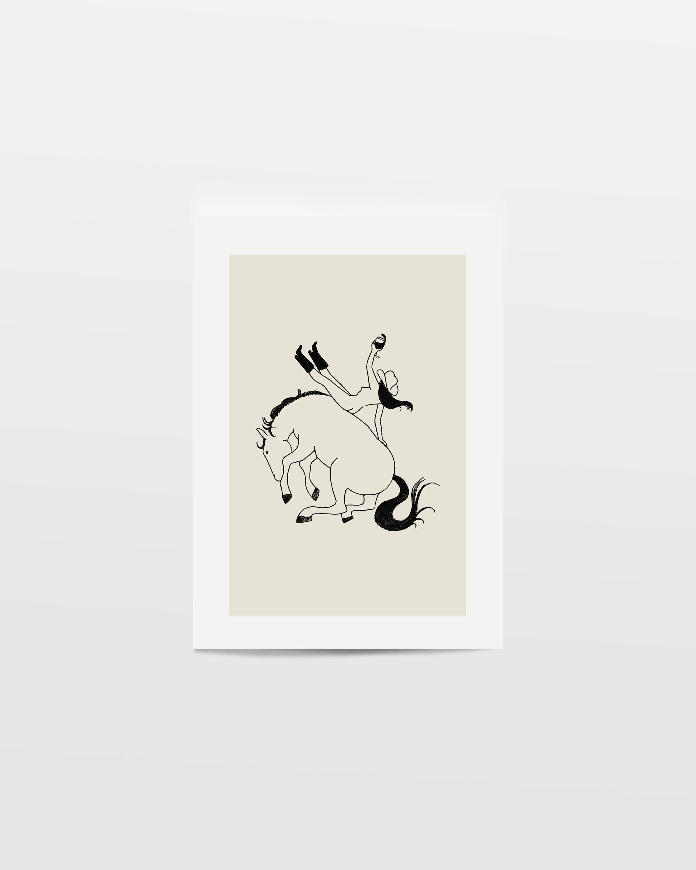 Tumbleweed Design Studio - "Giddy Up" Cowgirl Vintage Western Wall Art Home Decor