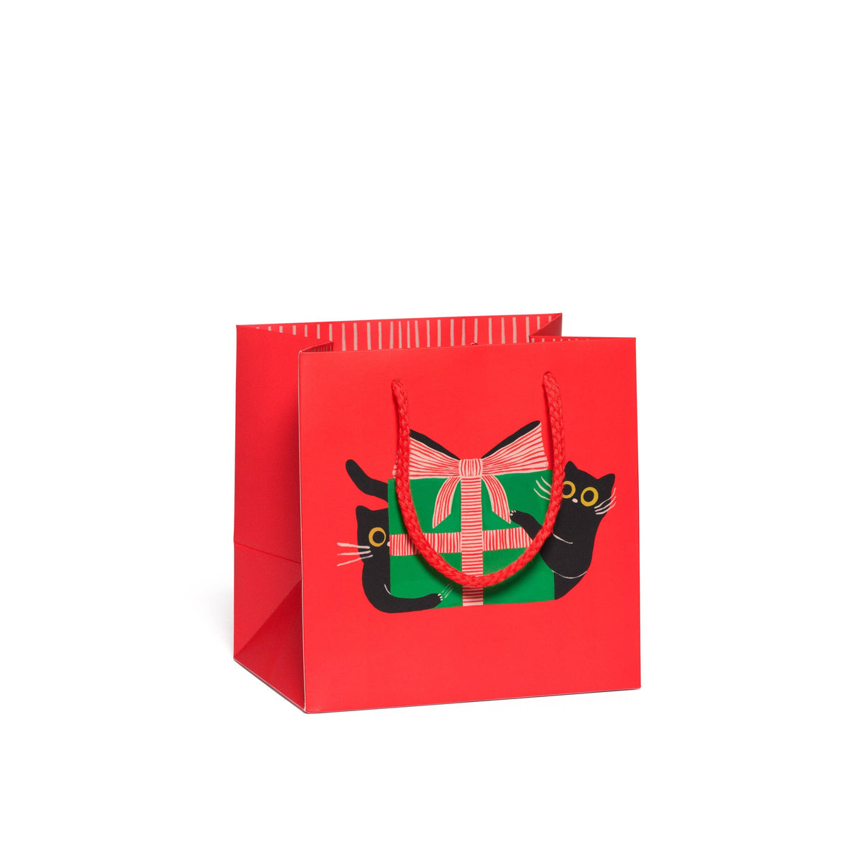 Red Cap Cards - Holiday Black Cat gift bags