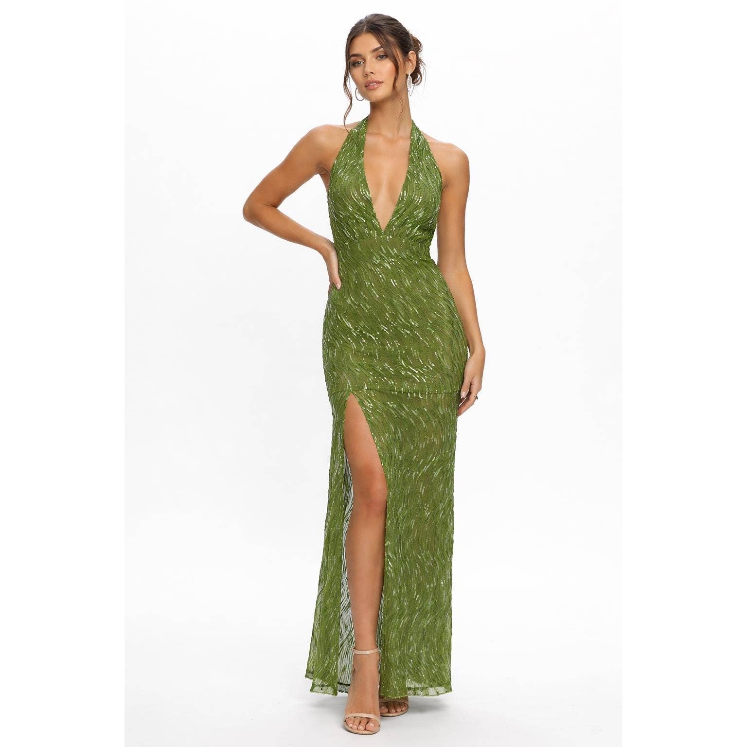 One and Only Collective - Halter Radiance Maxi Dress