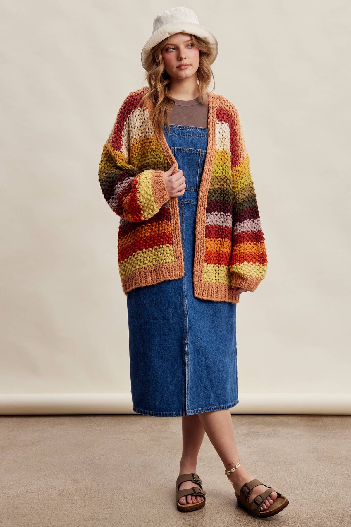 Listicle - Rainbow Hand-Crochet Open Cardigan LSW0620