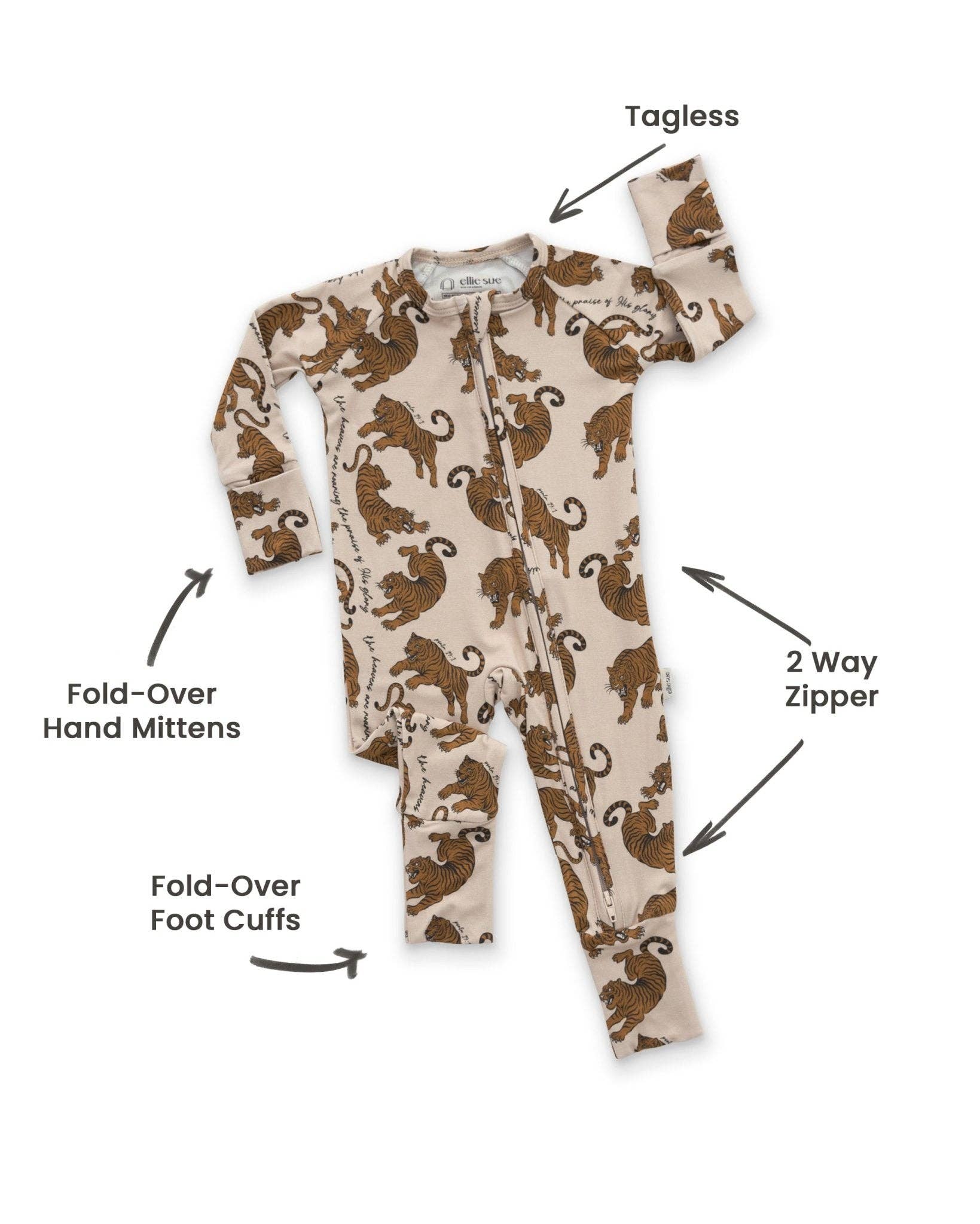 Ellie Sue - Roar Zipper Romper