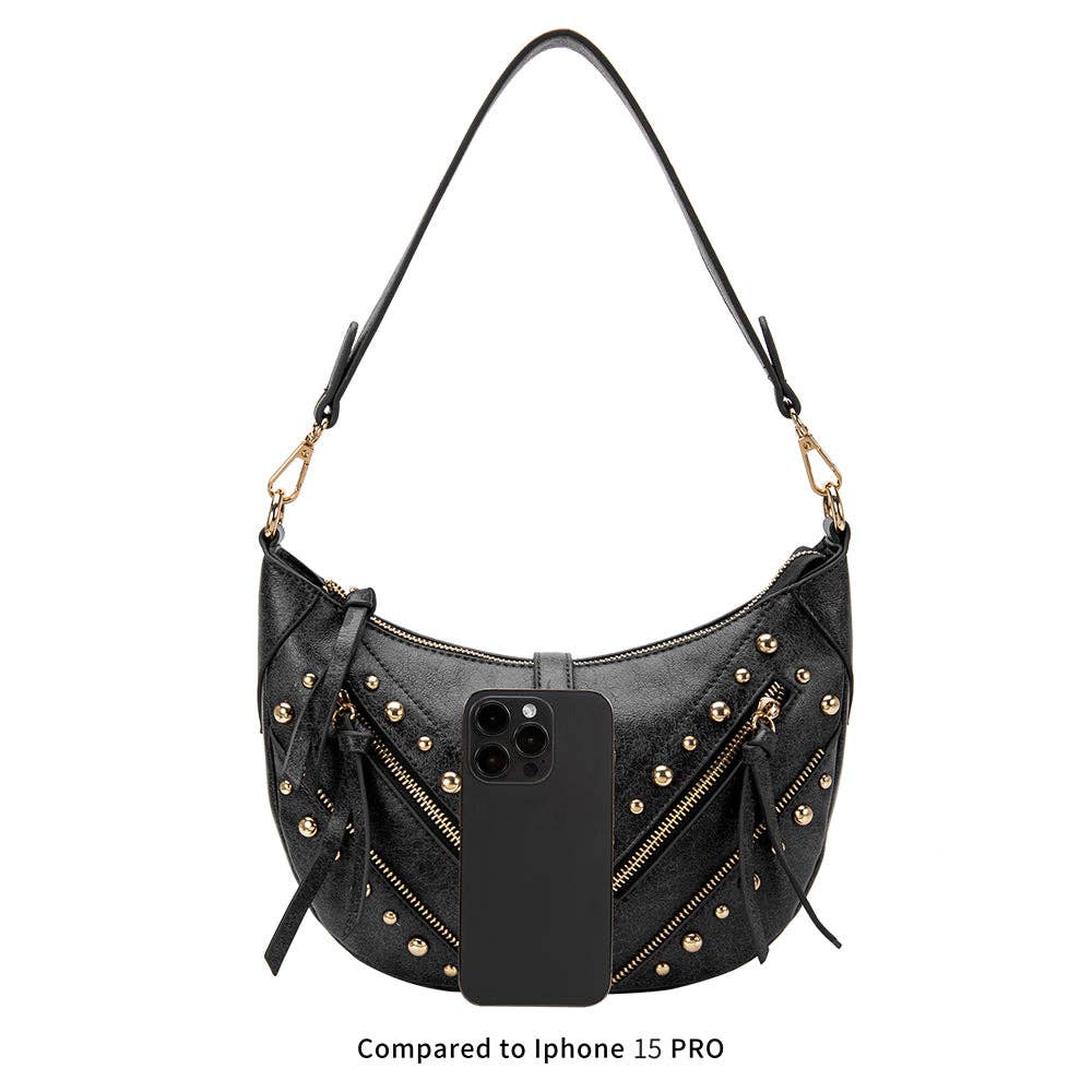 Melie Bianco - Maeve Black Recycled Vegan Shoulder Bag