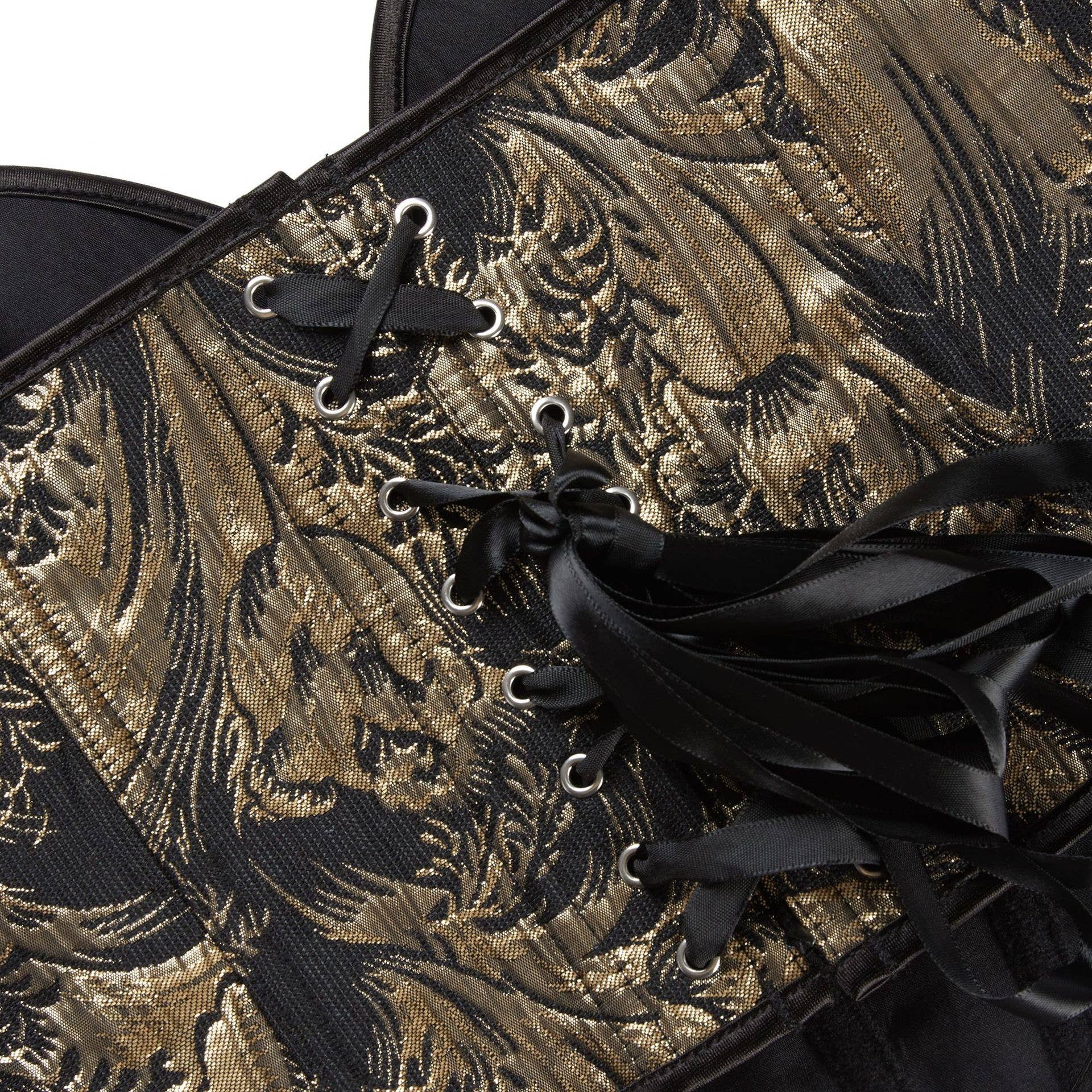 Printed Strapless Corset Top with Bust-Sculpting Fit