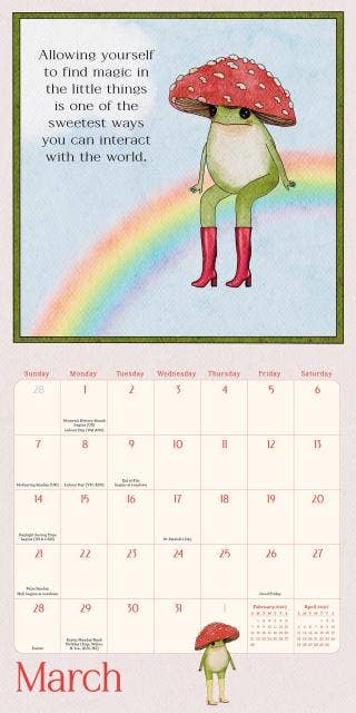 Hachette Book Group - Little Frog's Guide to Self-Care Mini Wall Calendar 2027