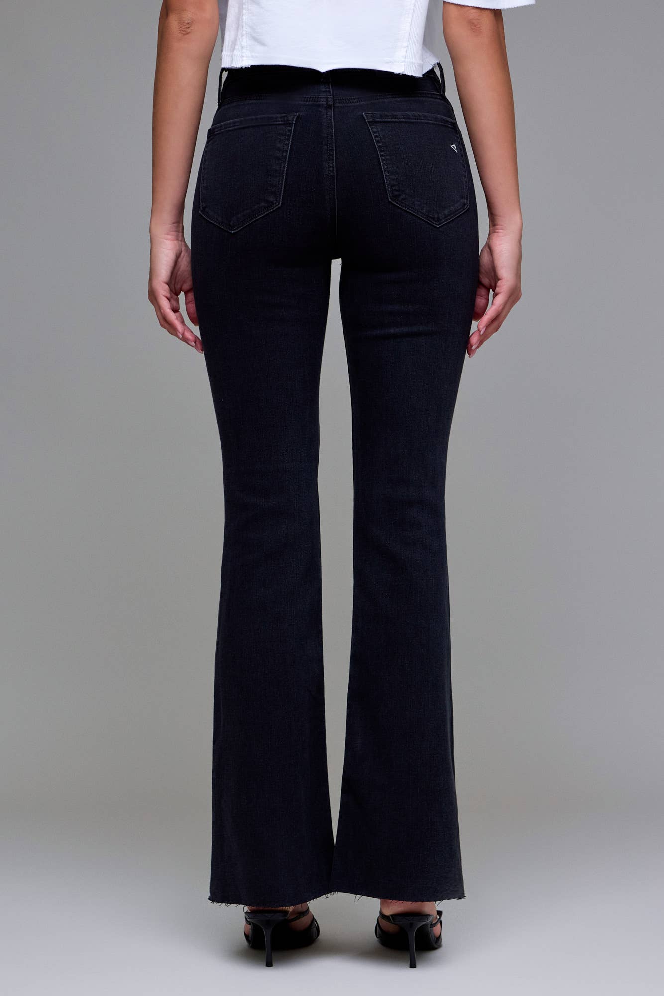 Hidden Jeans - Jet Black 33" Inseam Raw Hem Flare