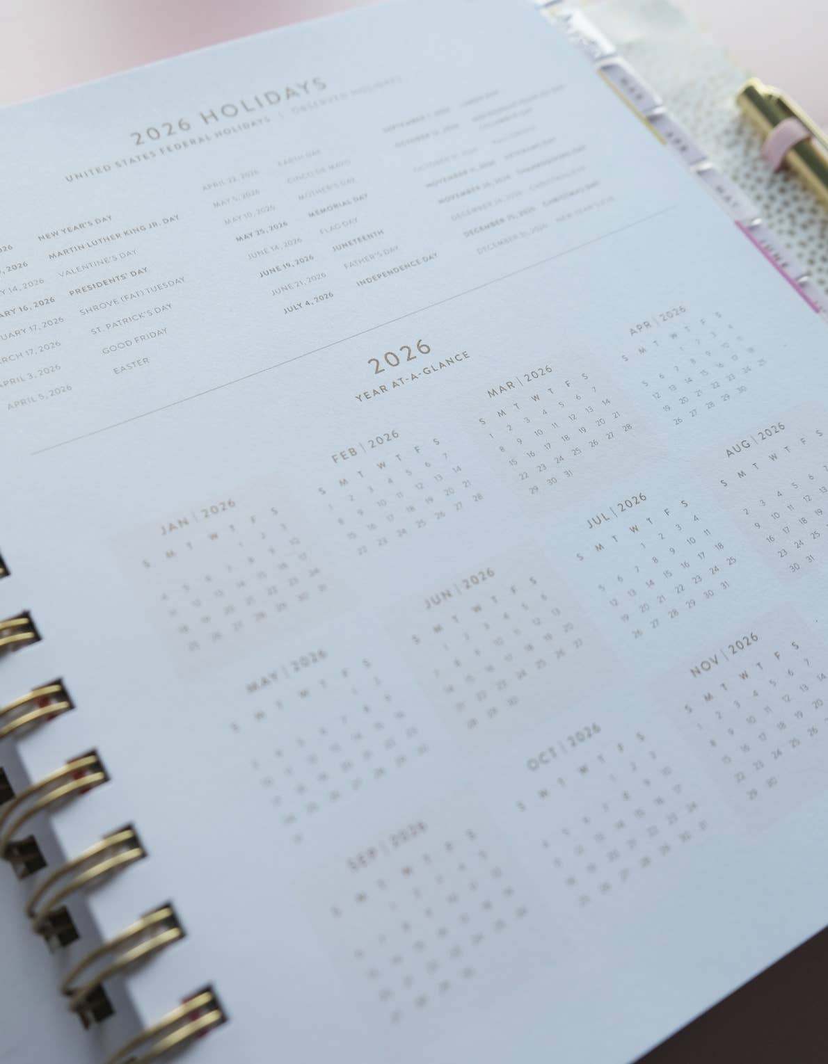 Idlewild Co. - 2026 Hardcover Planner, Magenta Squiggle