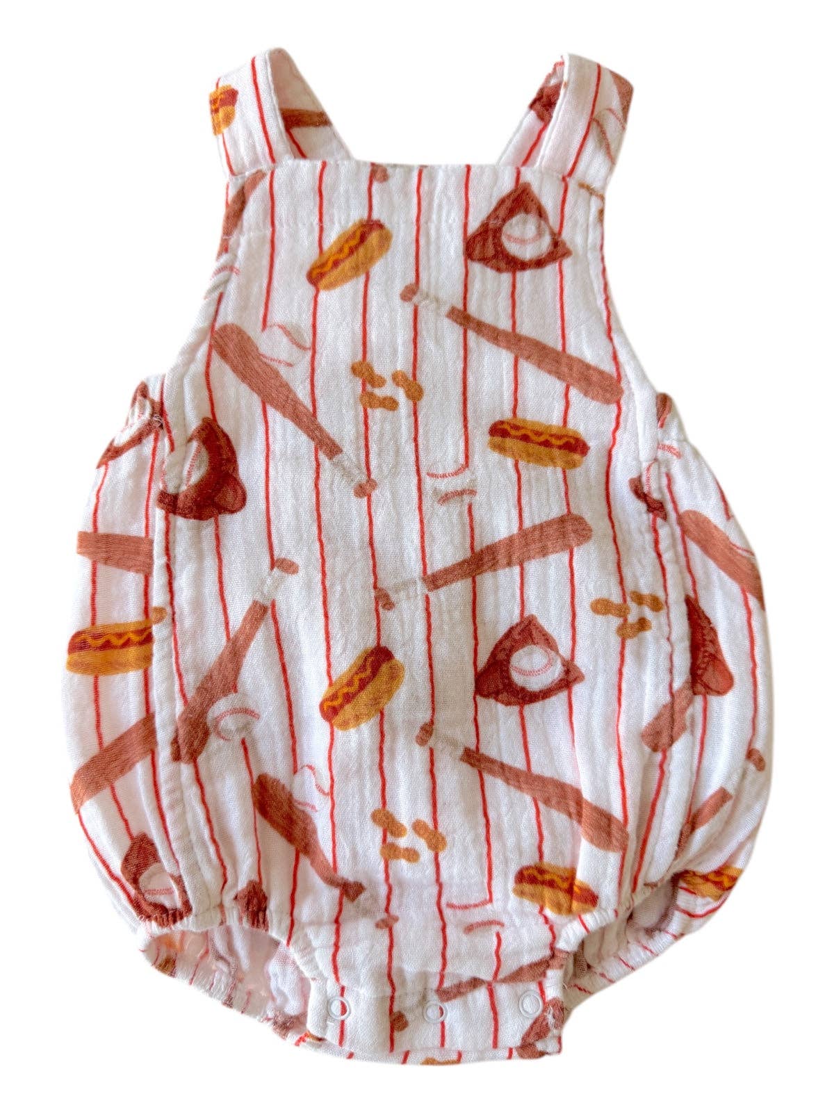 SpearmintLOVE - Muslin Retro Sunsuit, Baseball Game