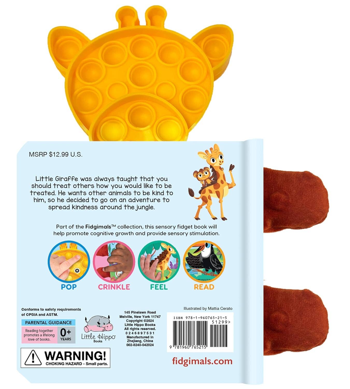 Little Hippo Books - Little Giraffe - Your Sensory Fidget Friend