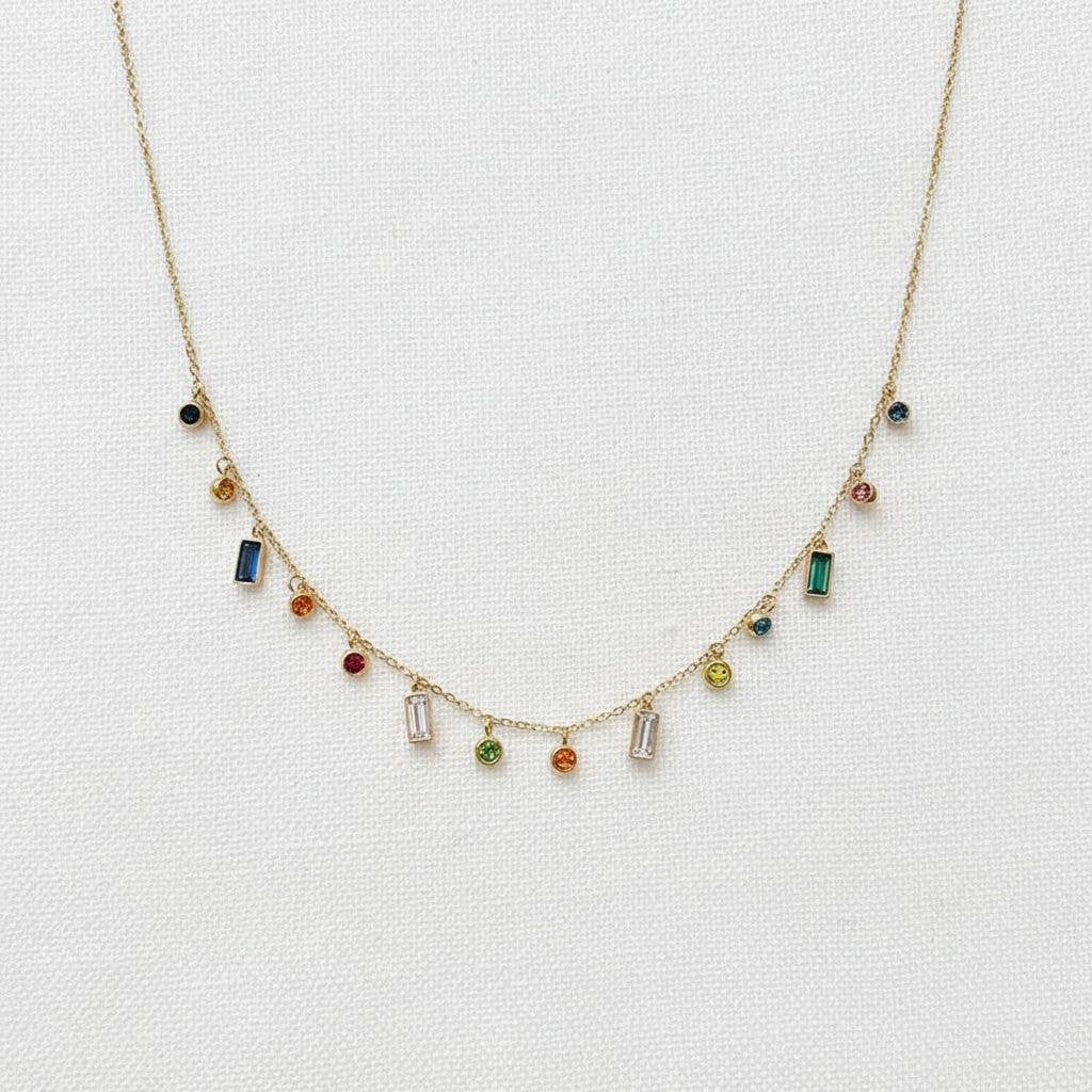 paperln - Colorful Zirconia Choker Necklace