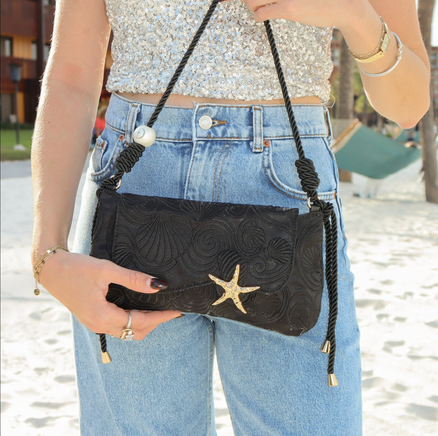 DiFerdinando Handbags - Eternal Afterglow Midnight Shoulder Bag