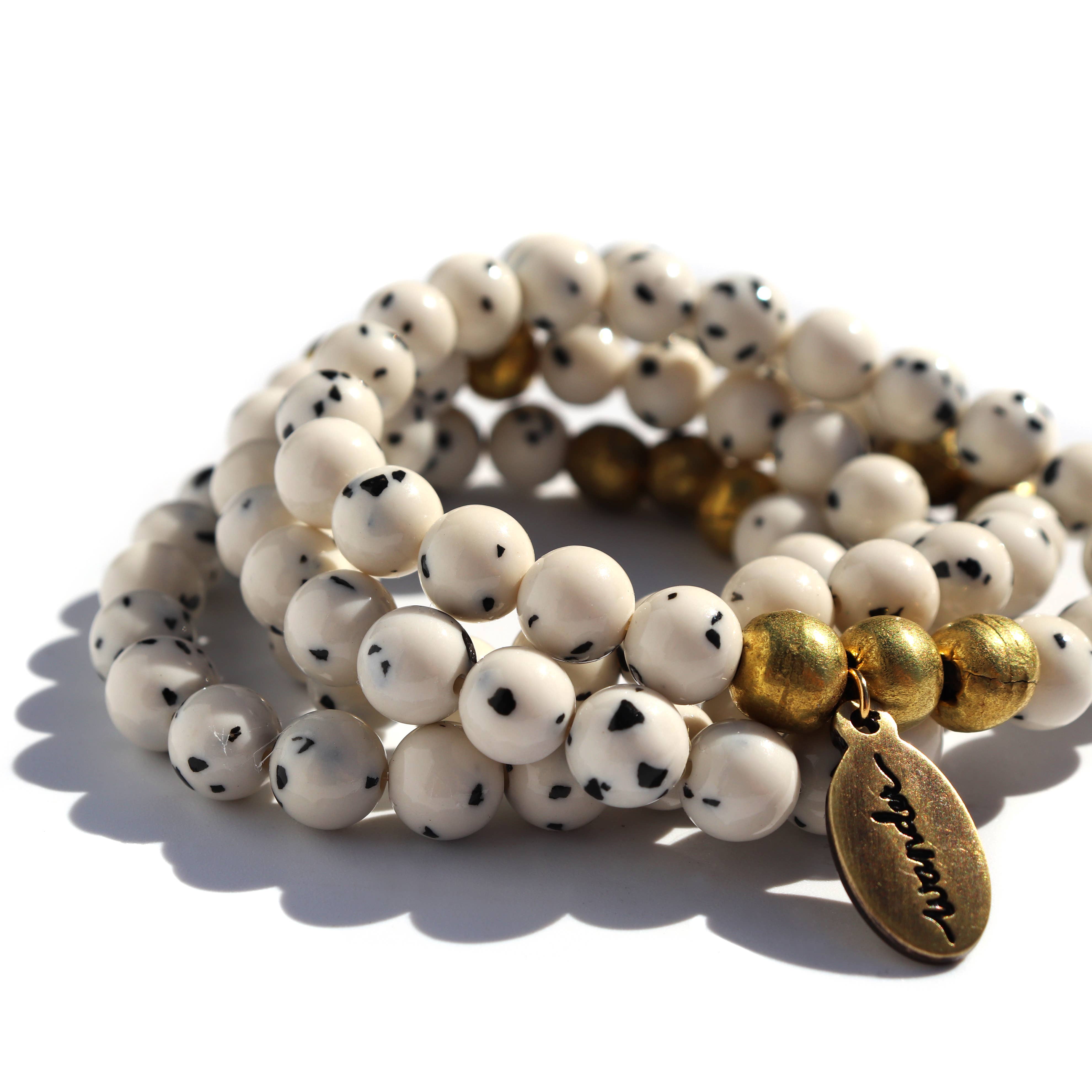 Often Wander - Beaded Bracelet – Dalmatian Jade