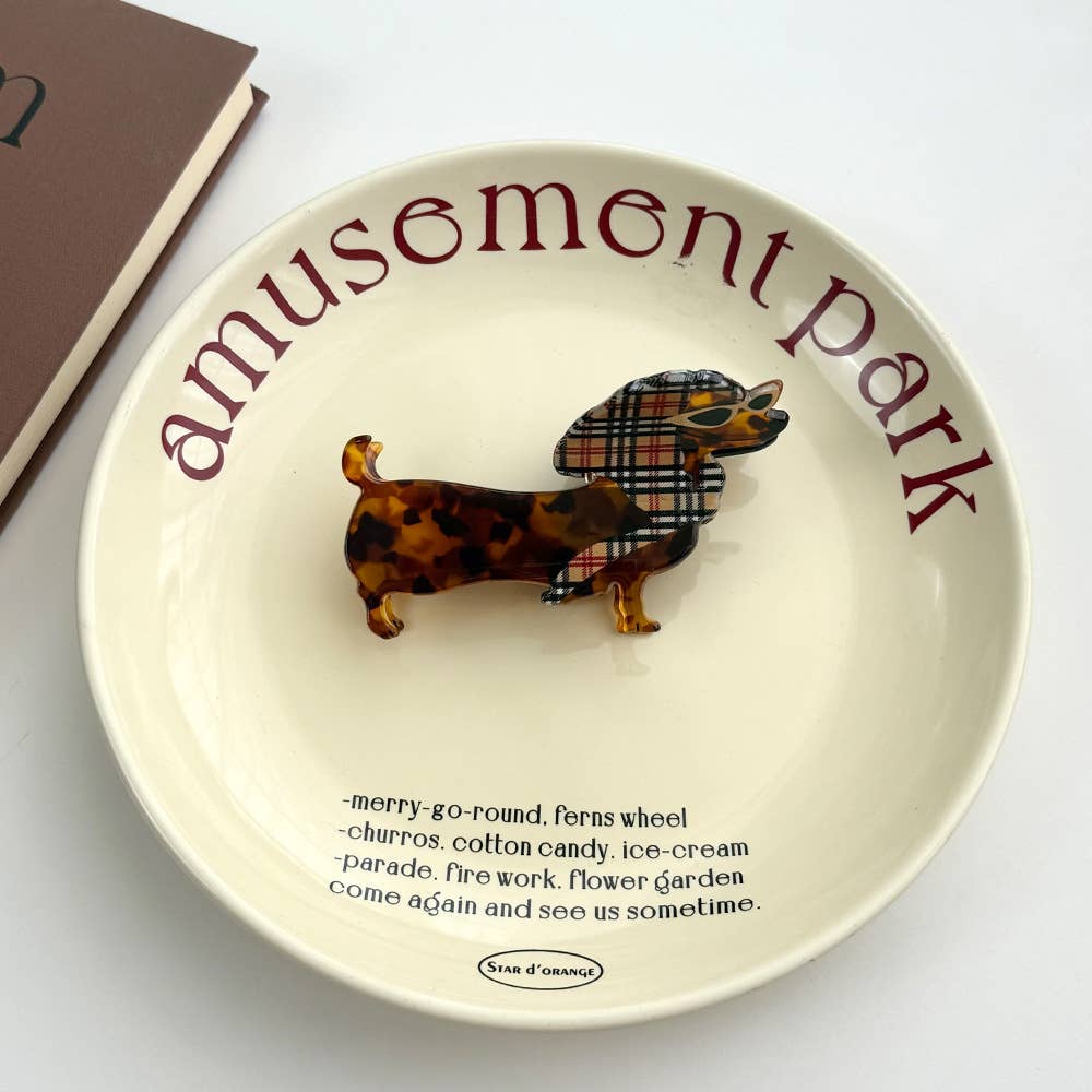 SoapElenGlen - Whimsical Dachshund in Outfits Hair Claws