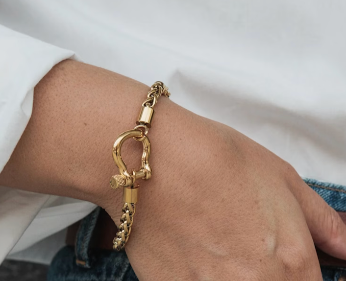 HoopLa - Horse Bit Carabiner Bracelet- Steel - Charm Bracelet