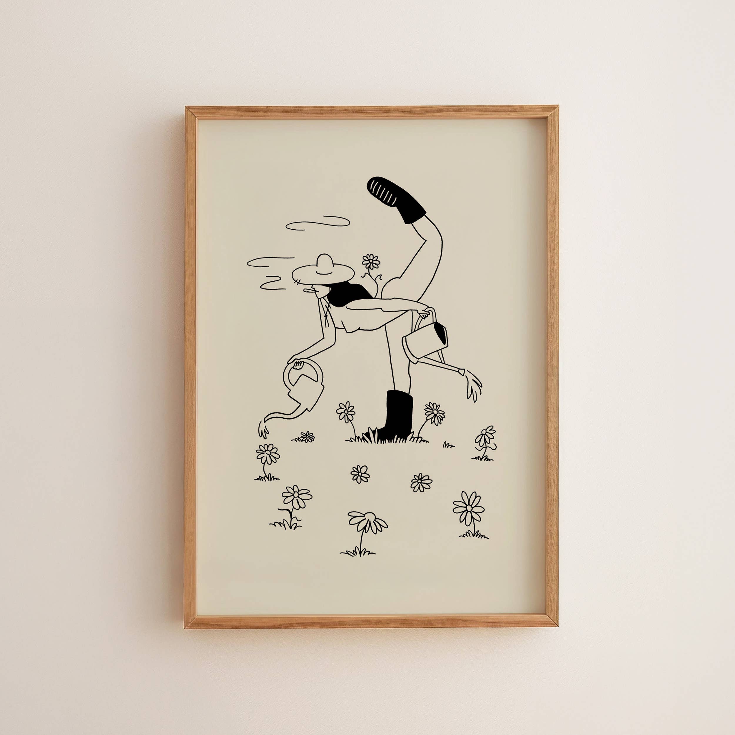 Tumbleweed Design Studio - Gardening Minimal Retro Wall Art Print Vintage Home Decor