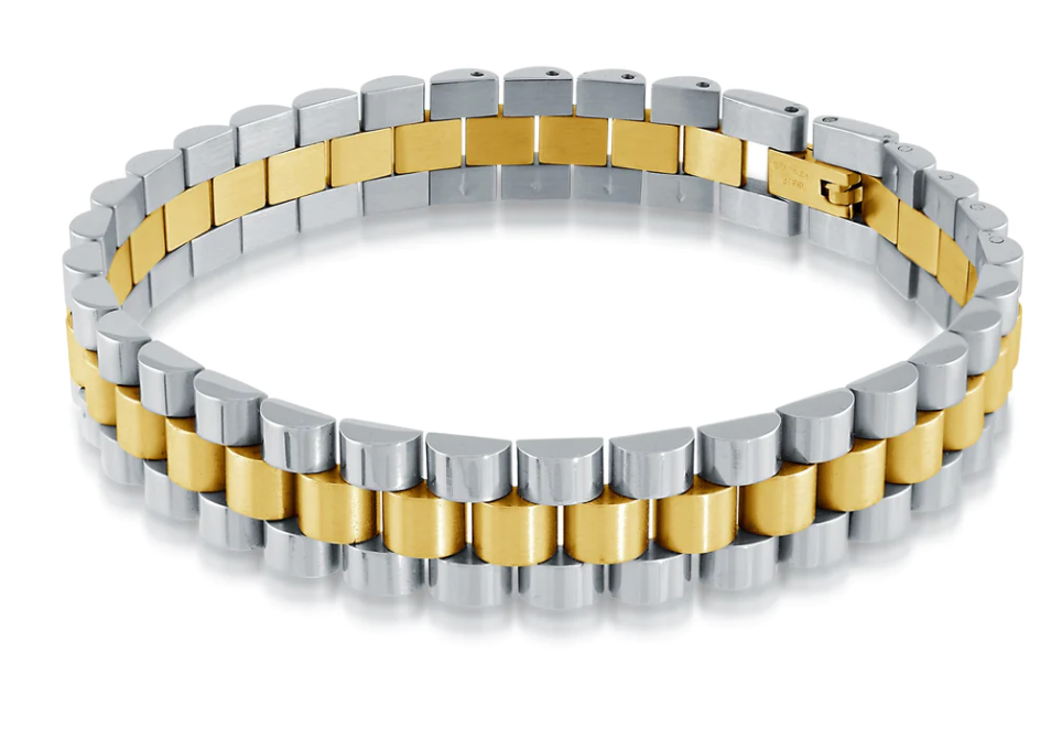 HoopLa -  Watch Band Link Bracelet, Bangle.  Steel Rol-X