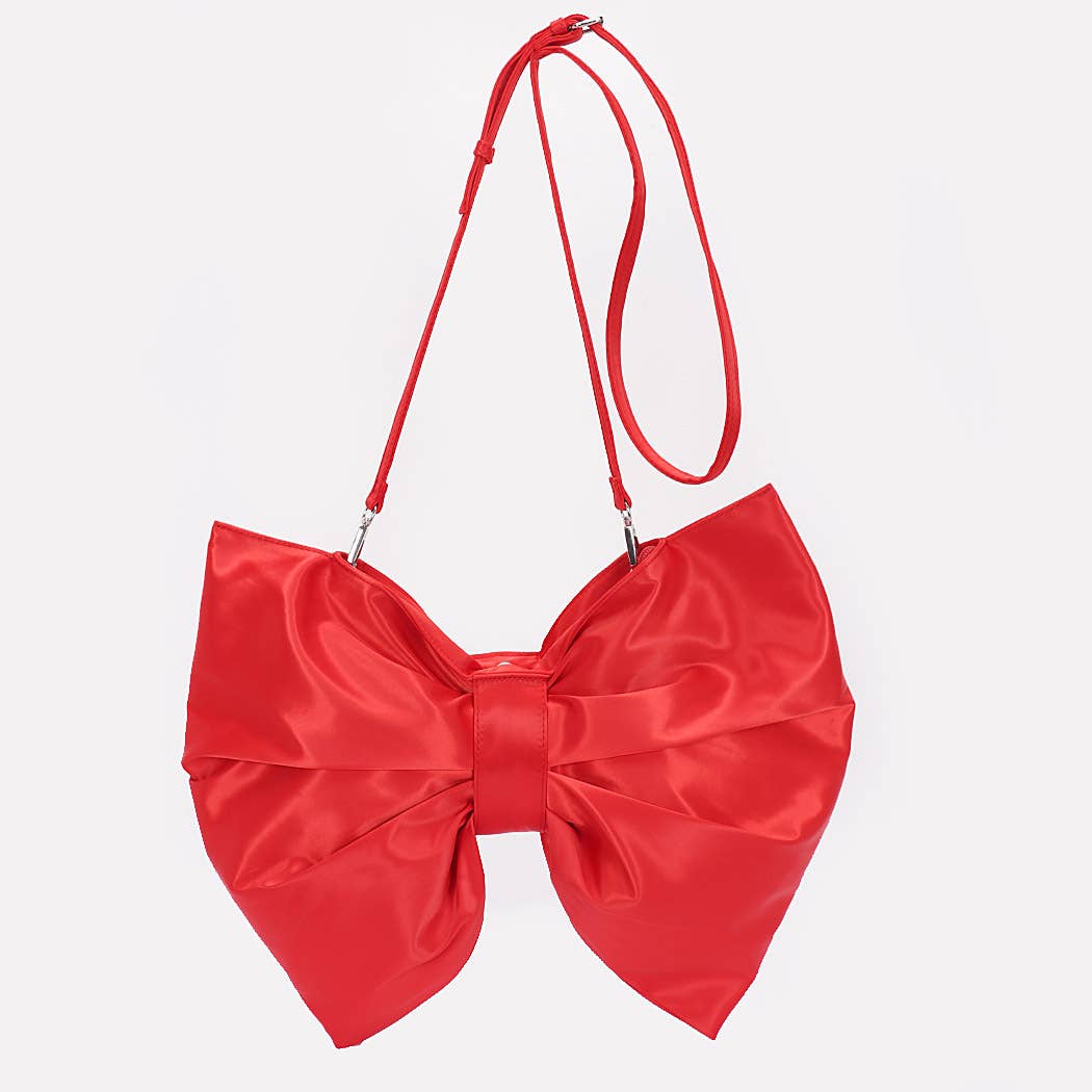 Satin Bow Style Crossbody Bag