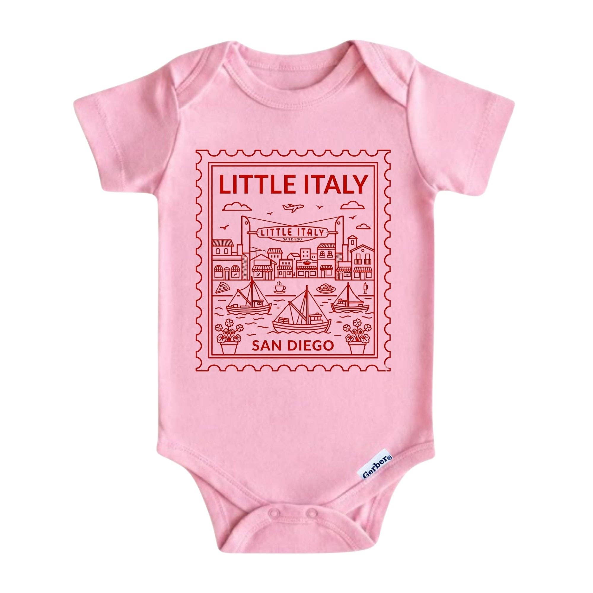 EnjoyMyDesign - Little Italy San Diego Baby Bodysuit or T-Shirt – California Kids Gifts